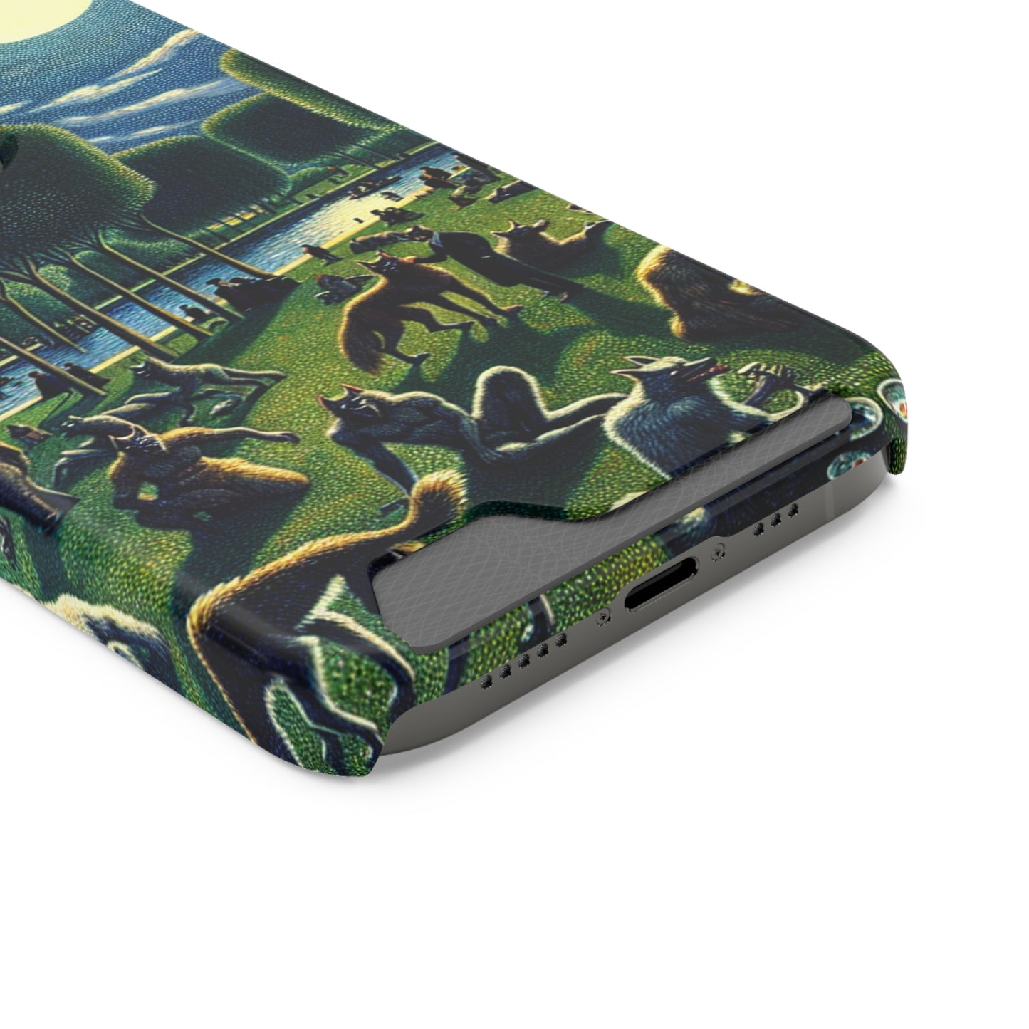 Werewolves at the Waterfront Phone Case with Card Holder - IPHONE