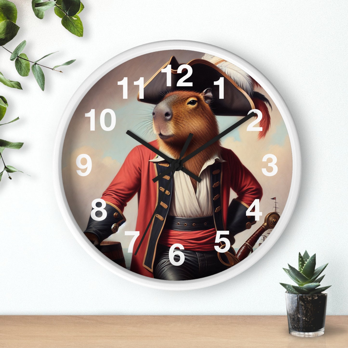 Captain Capybara Wall Clock