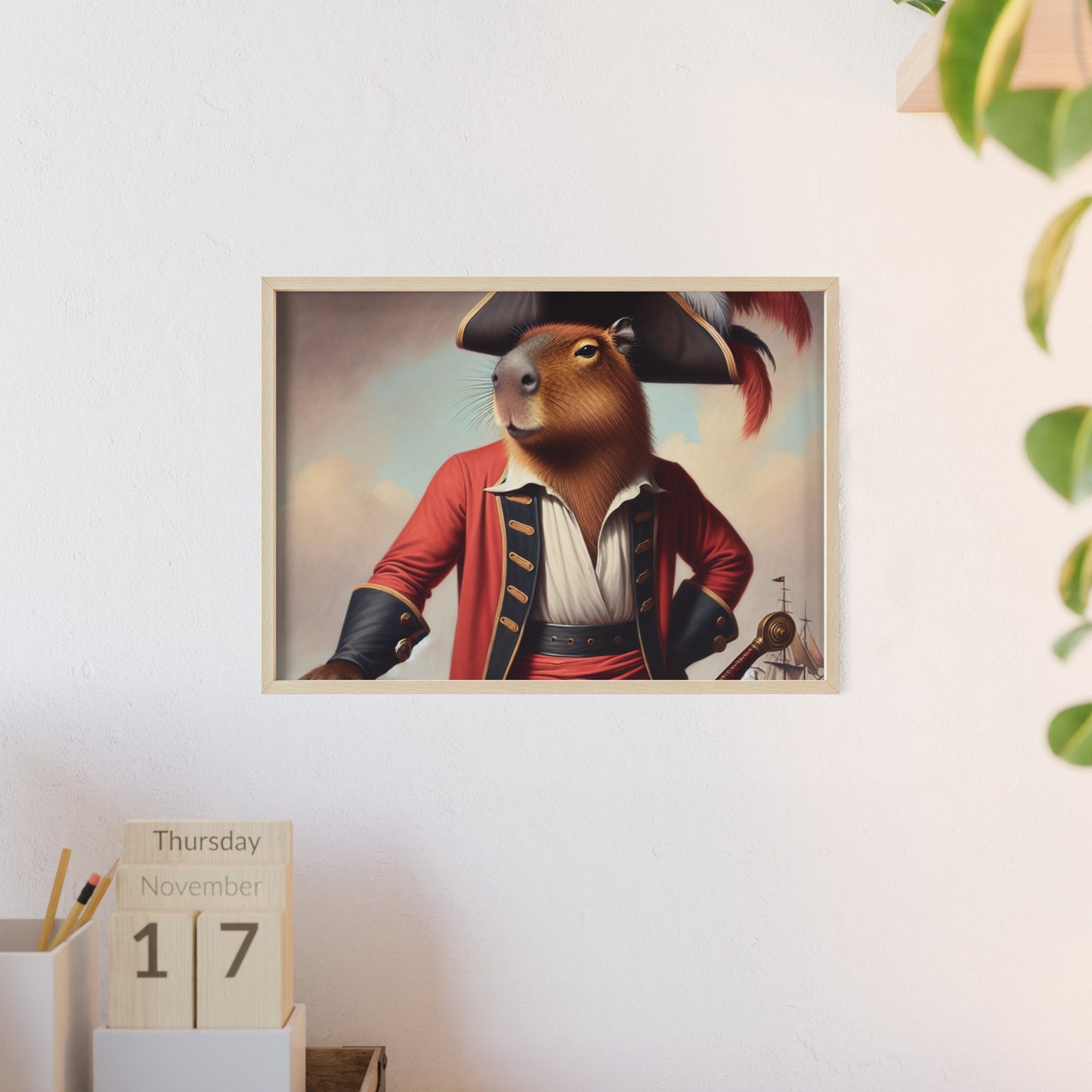 Framed Captain Capybara Poster