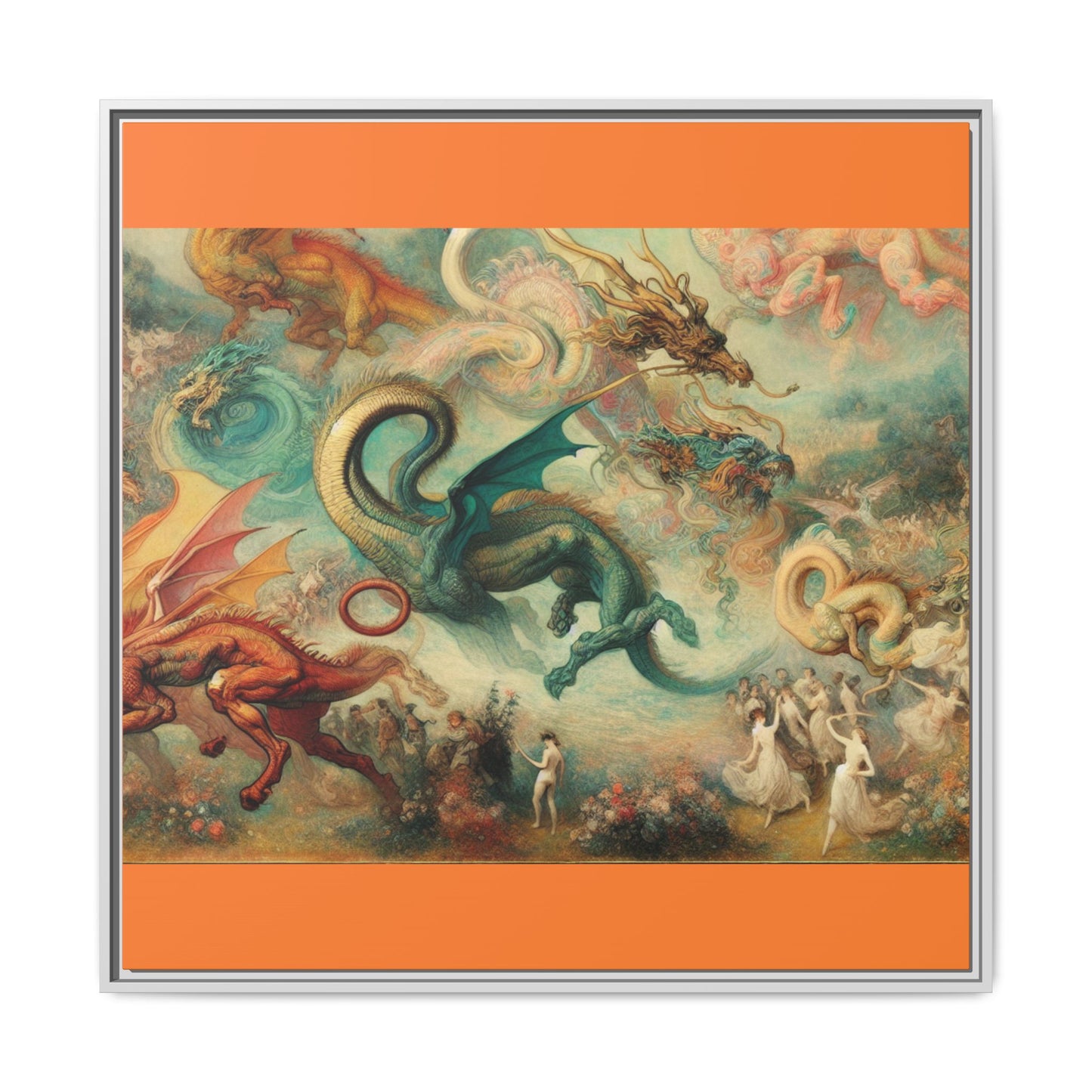 Degas Dreams of Dragons Canvas, Framed (Multi-color)