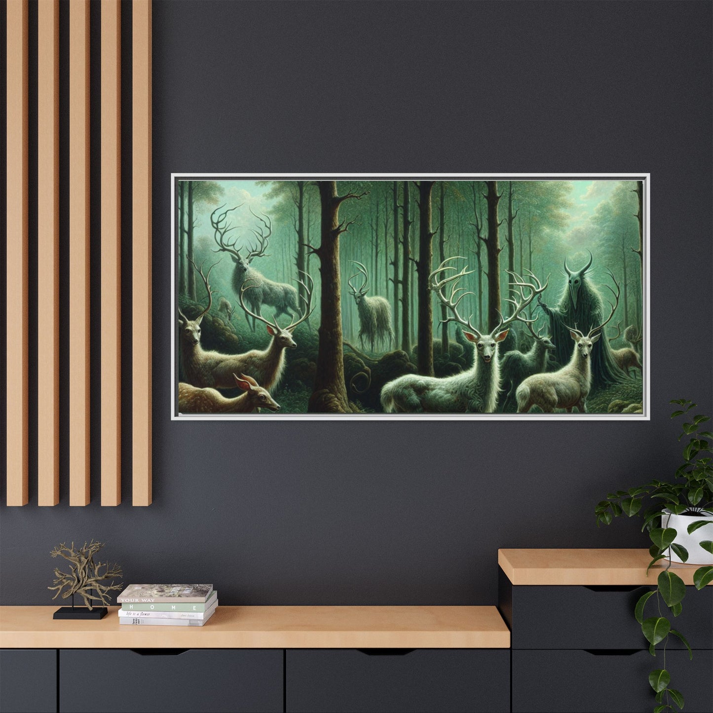 Wendigo Shepherd Canvas, Framed (Multi-color)