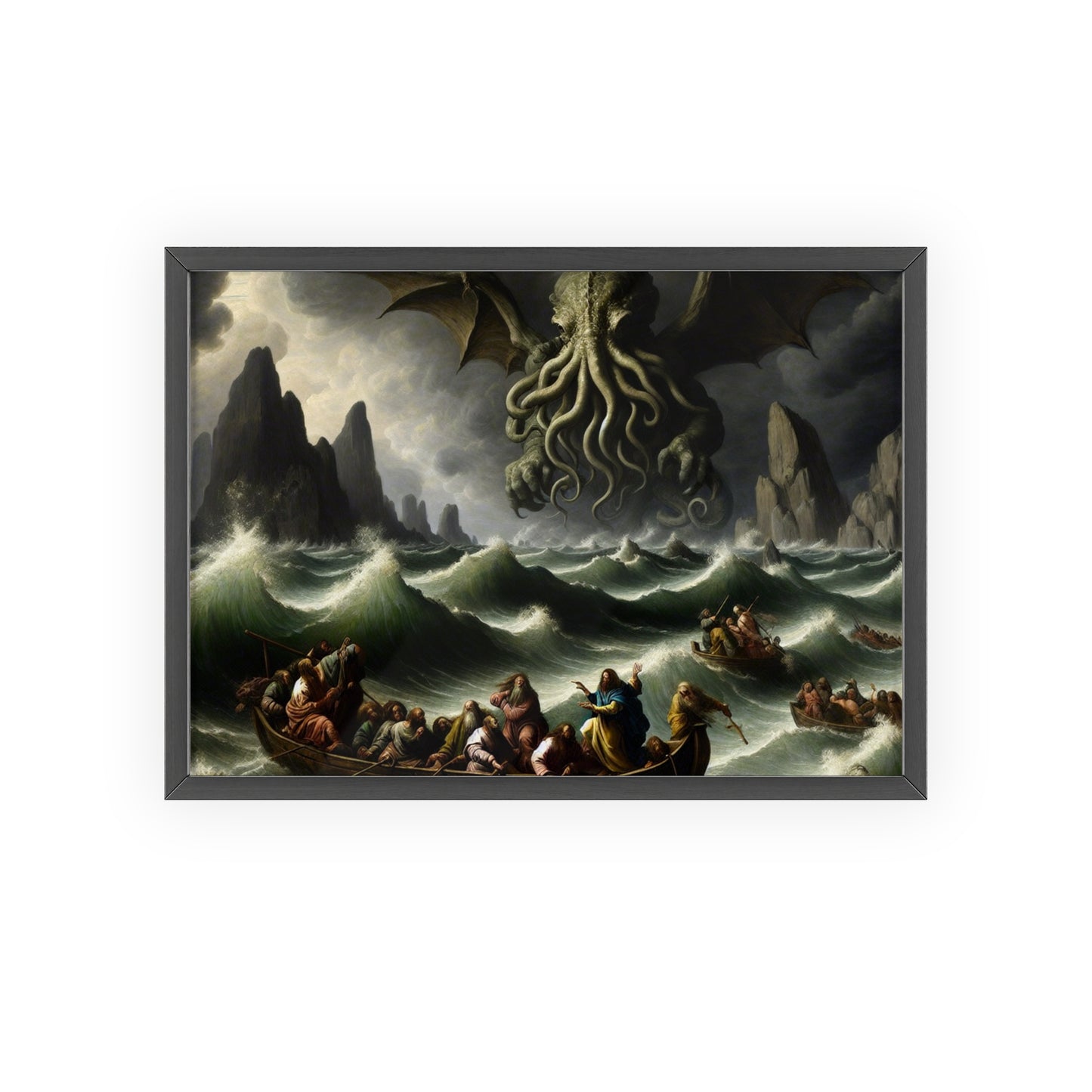 Framed Cthulhu in the Storm Poster