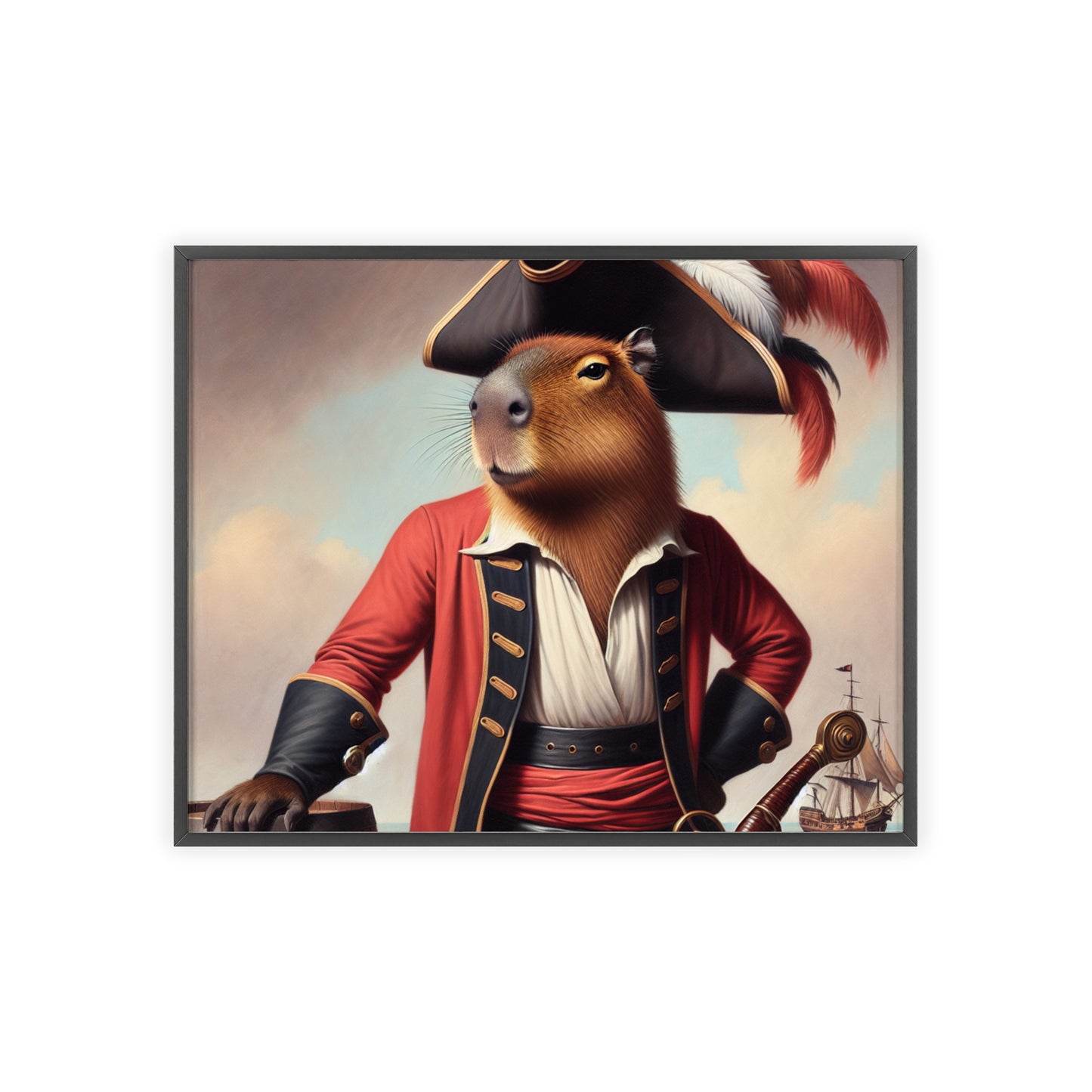 Framed Captain Capybara Poster
