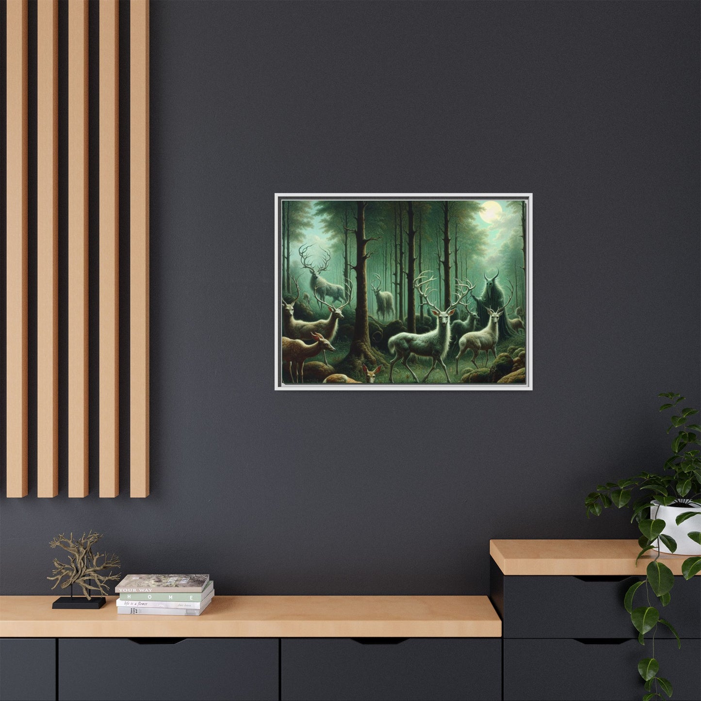 Wendigo Shepherd Canvas, Framed (Multi-color)