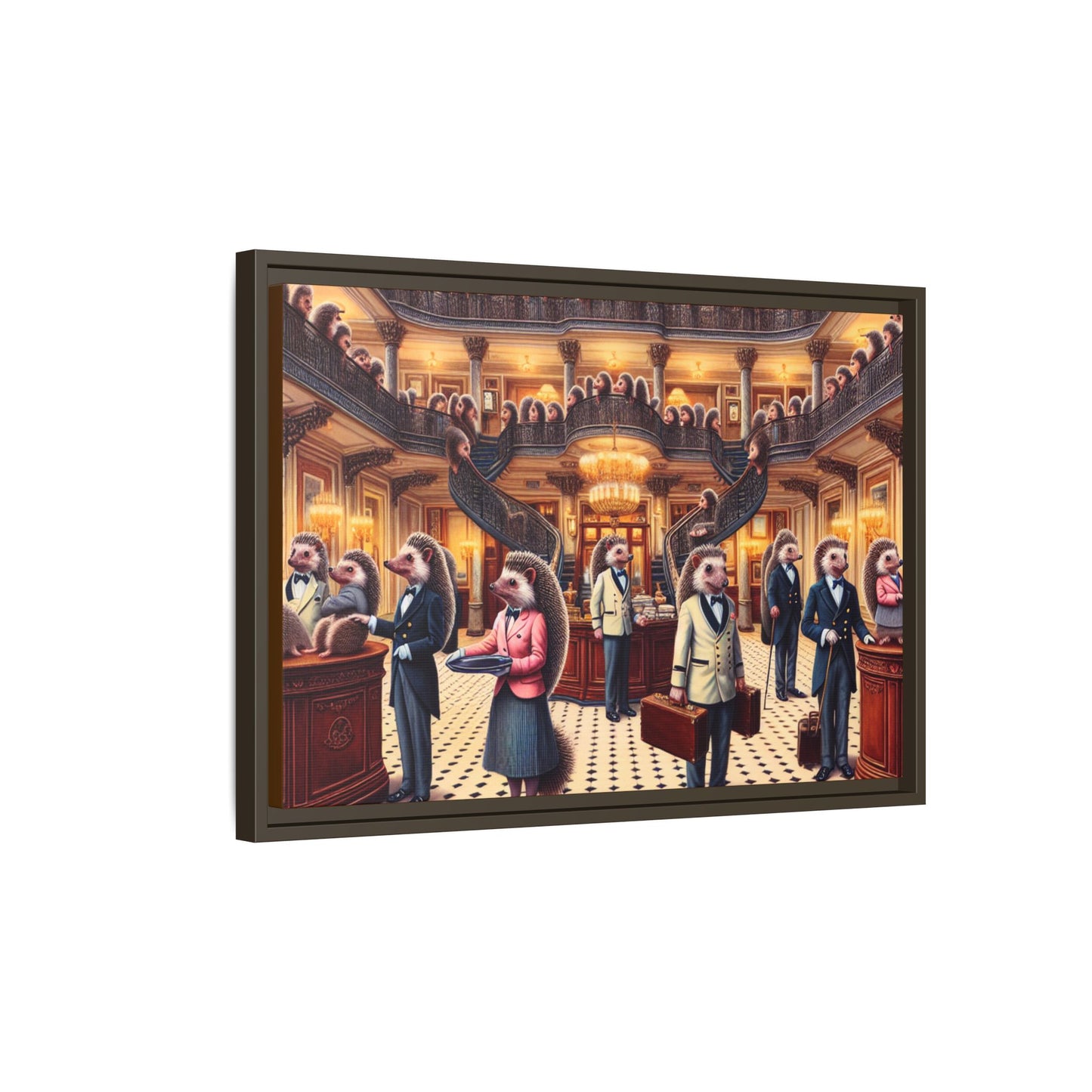 Hedgehog Hotel Canvas, Framed (Multi-color)