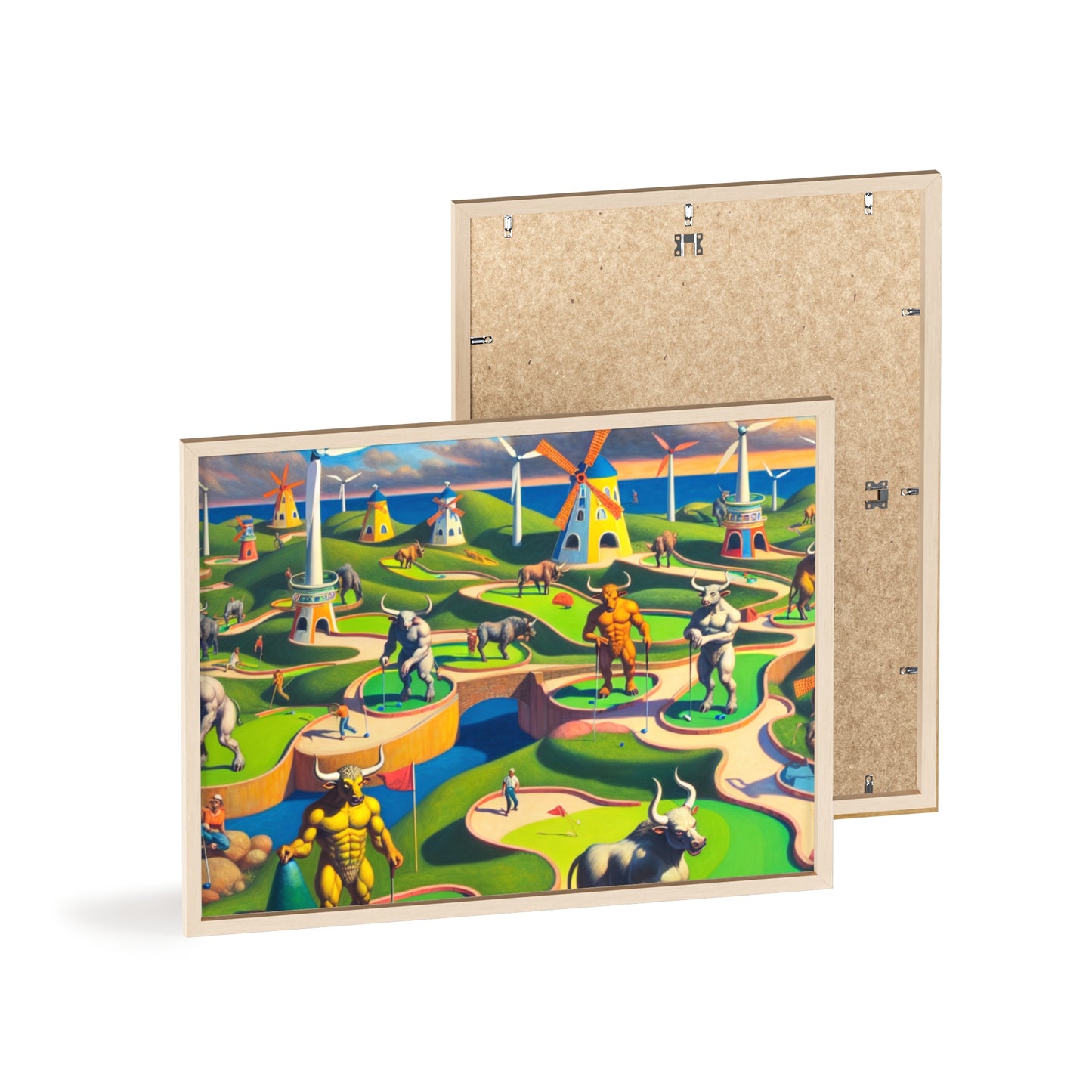 Framed Mini-taur Golf Poster