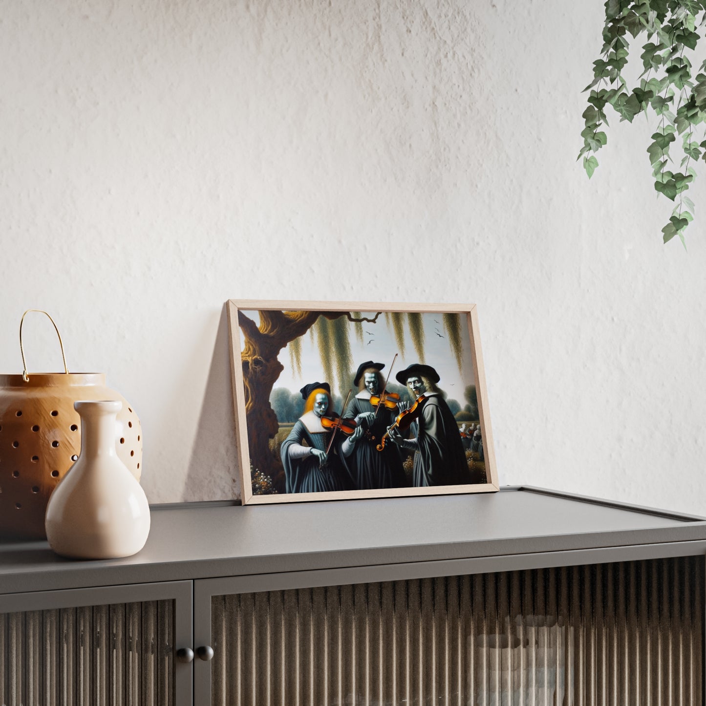 Framed Vermeer's Vampire Violinists Poster