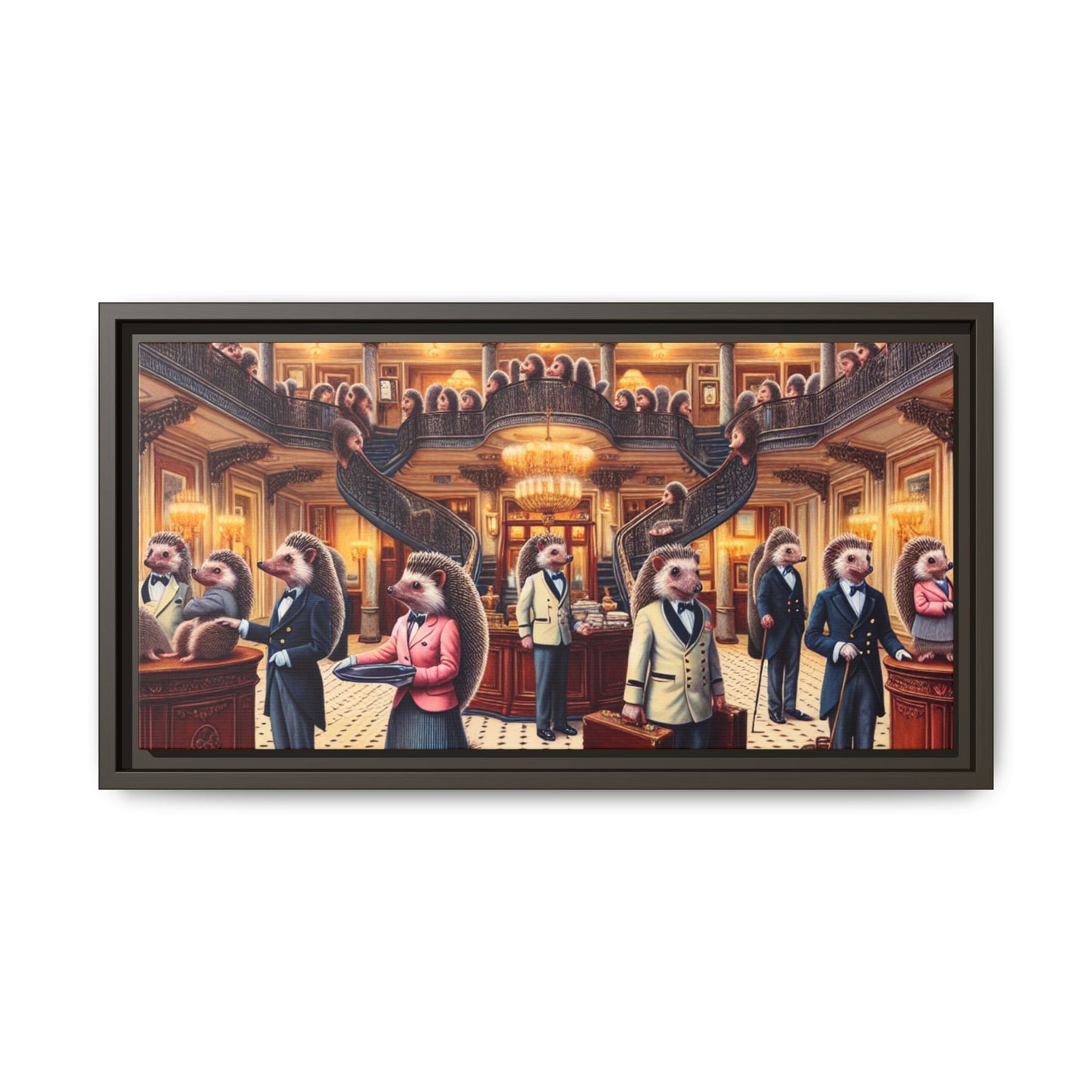 Hedgehog Hotel Canvas, Framed (Multi-color)