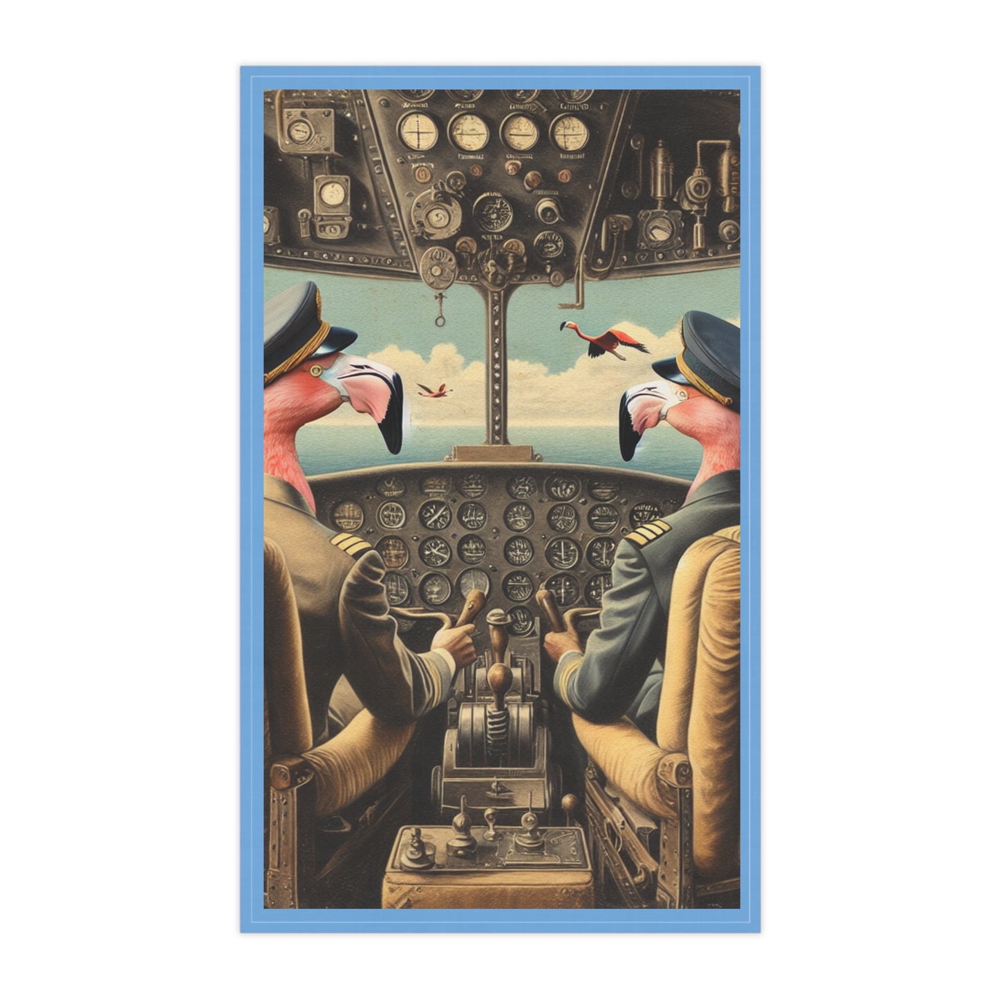 Flamingo Flight Deck Tea Towels