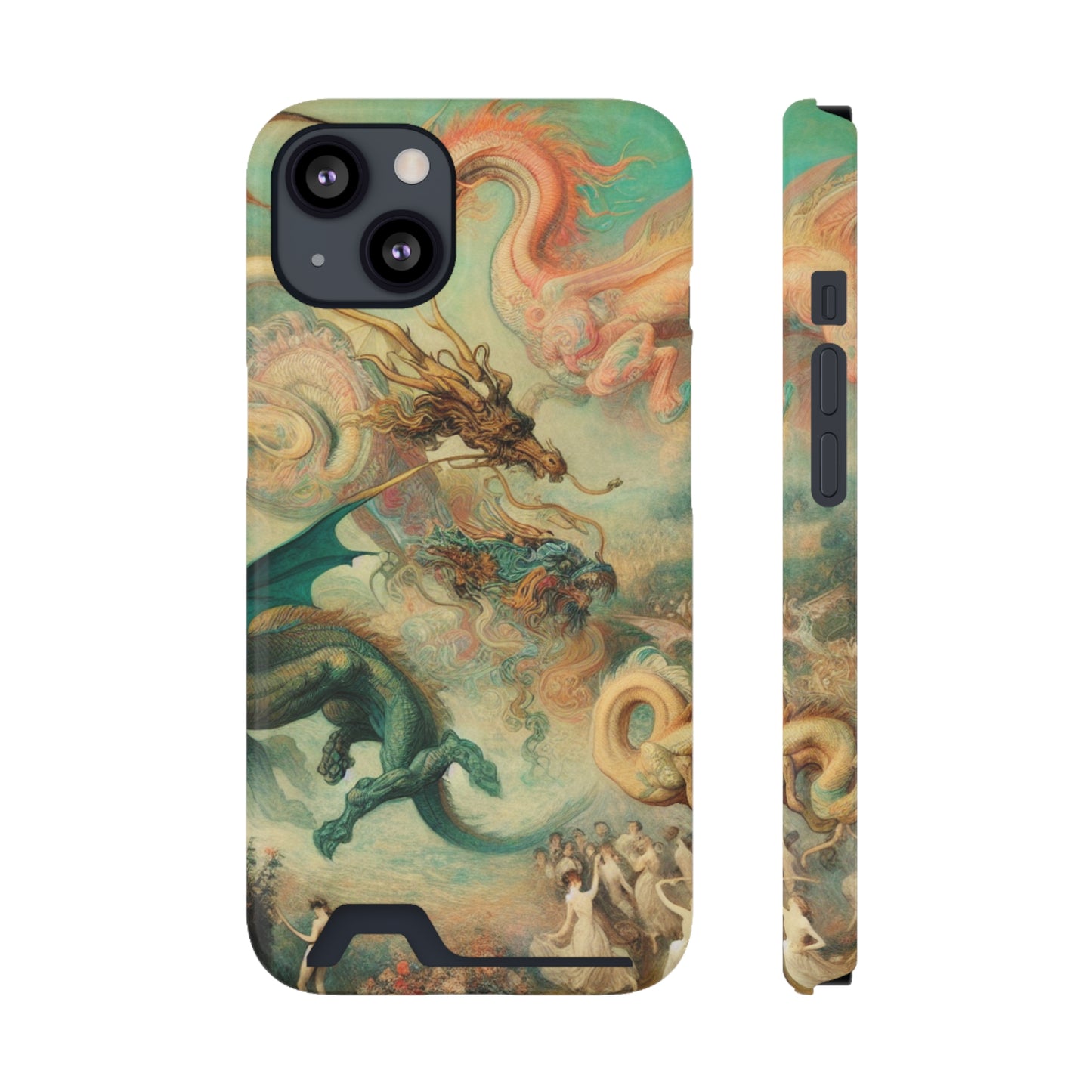 Degas Dreams of Dragons Phone Case with Card Holder - IPHONE