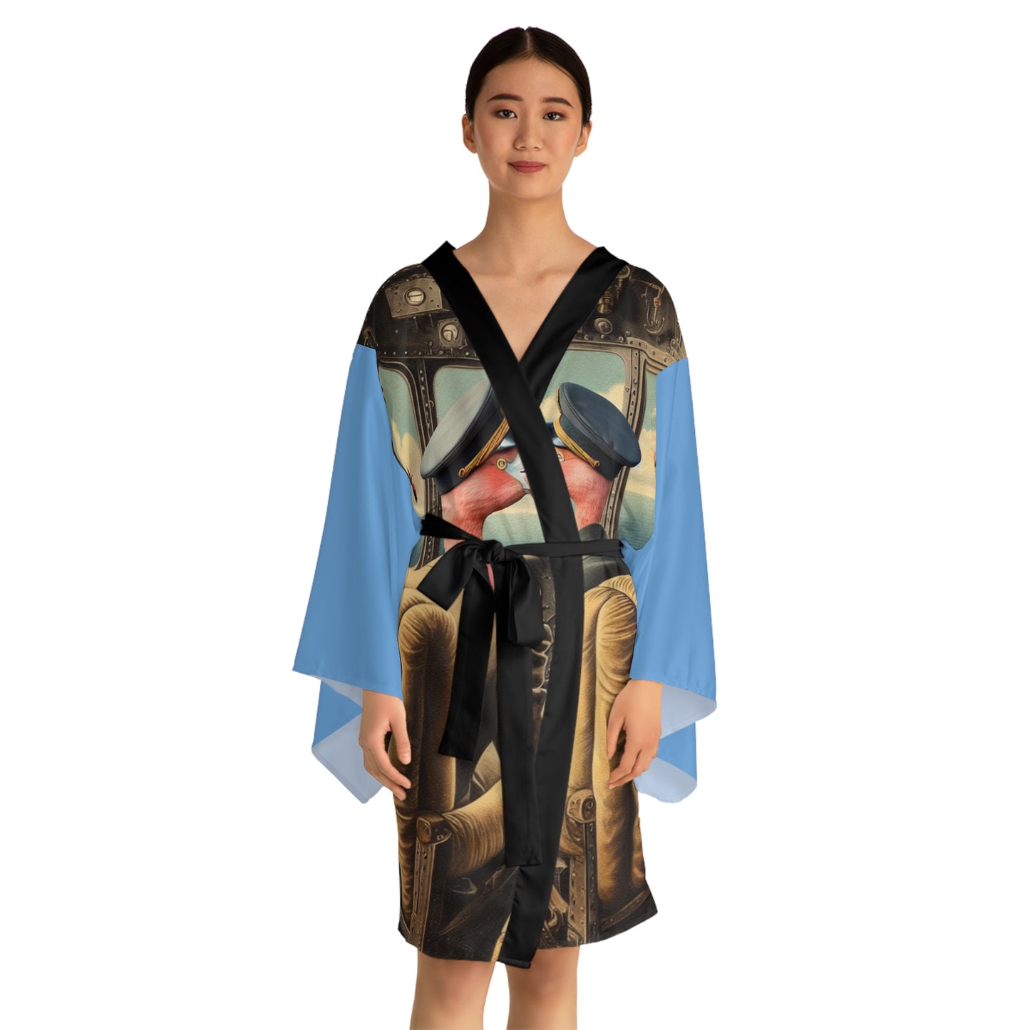 Flamingo Flight Deck Kimono Robe