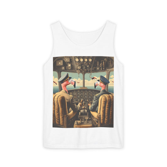 Flamingo Flight Deck Unisex Tank Top