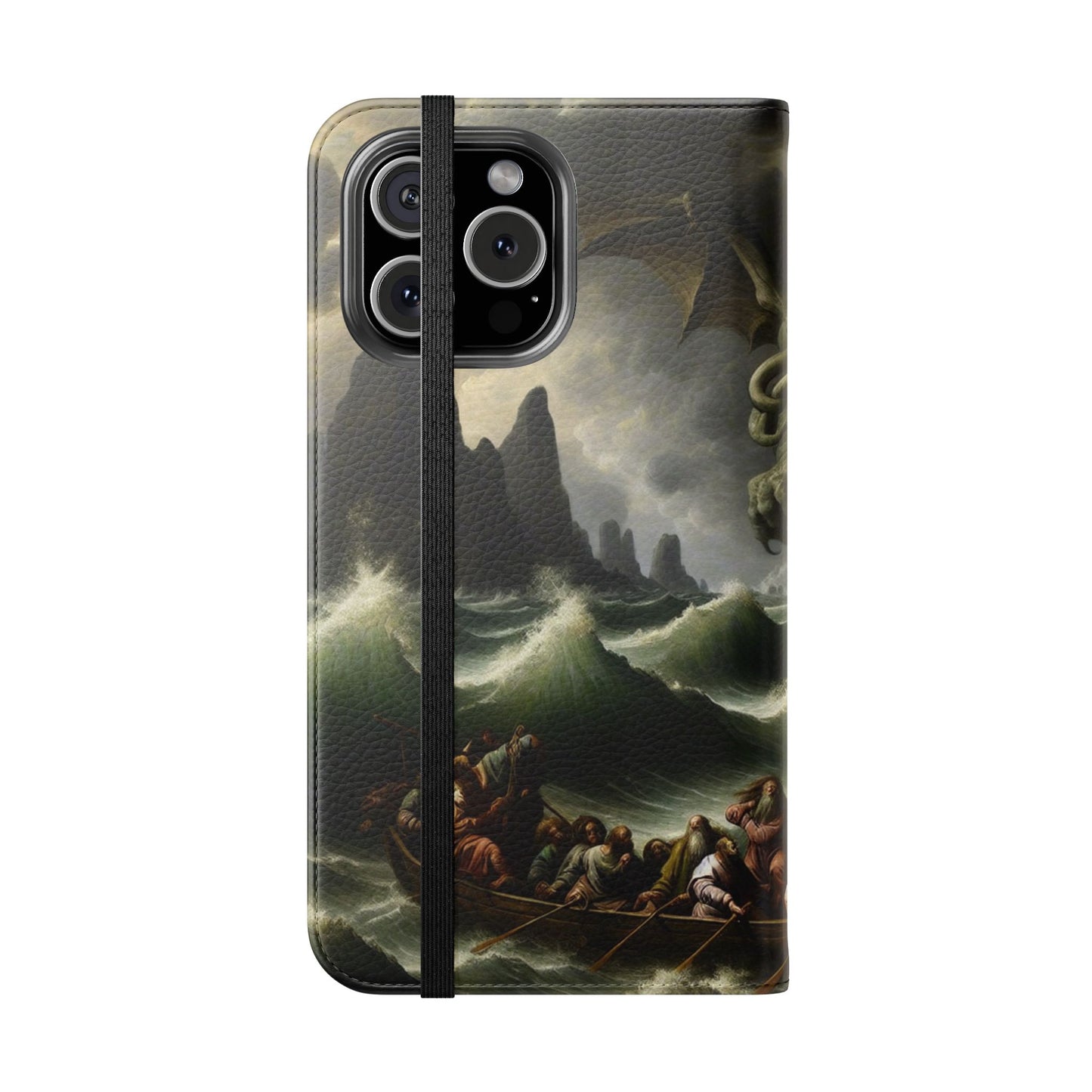 Cthulhu in the Storm Flip Cases for iPhones