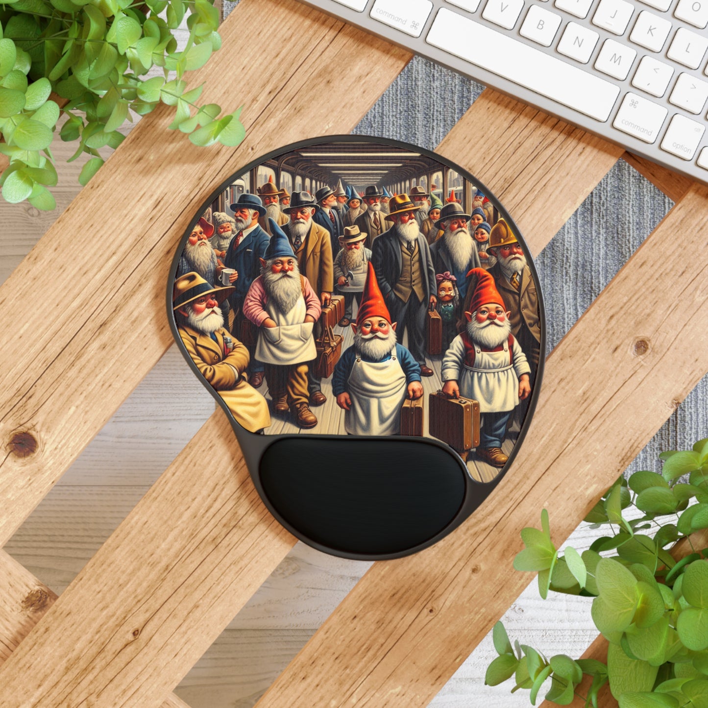 The Gnome-mute Home Mouse Pad with Wrist Rest