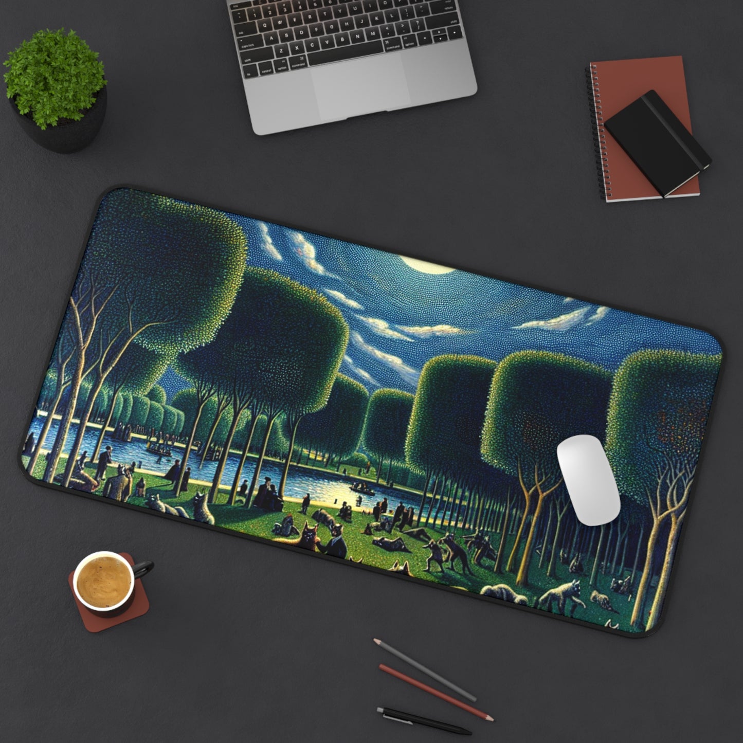 Werewolves at the Waterfront Desk Mat