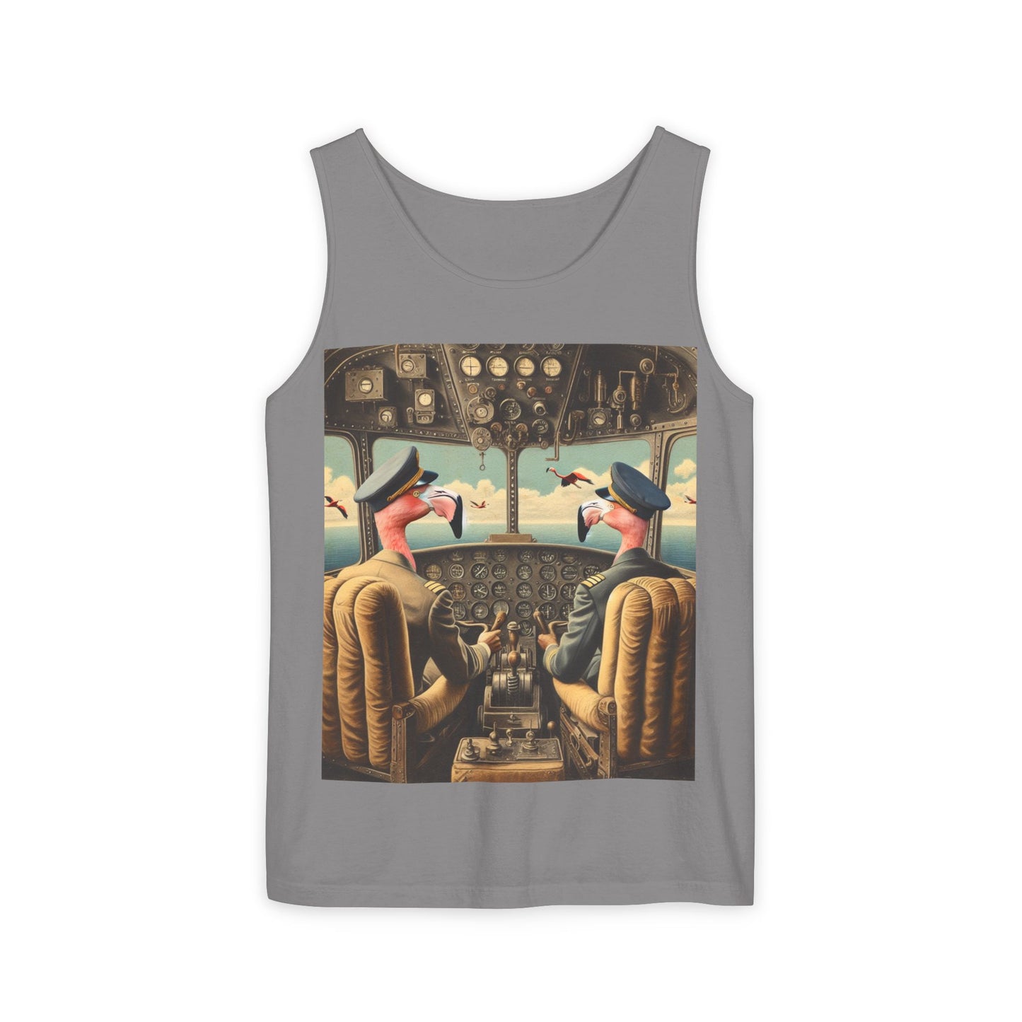 Flamingo Flight Deck Unisex Tank Top