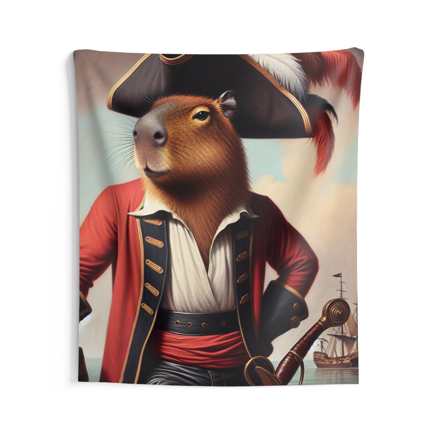 Captain Capybara Wall Tapestry