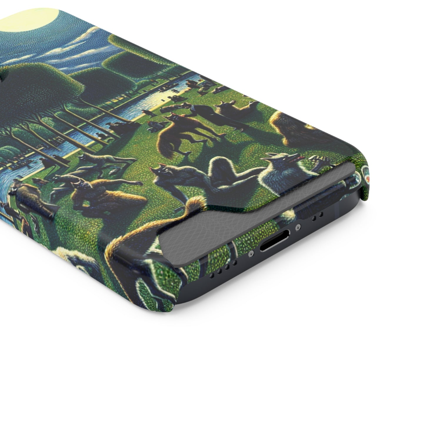 Werewolves at the Waterfront Phone Case with Card Holder - IPHONE