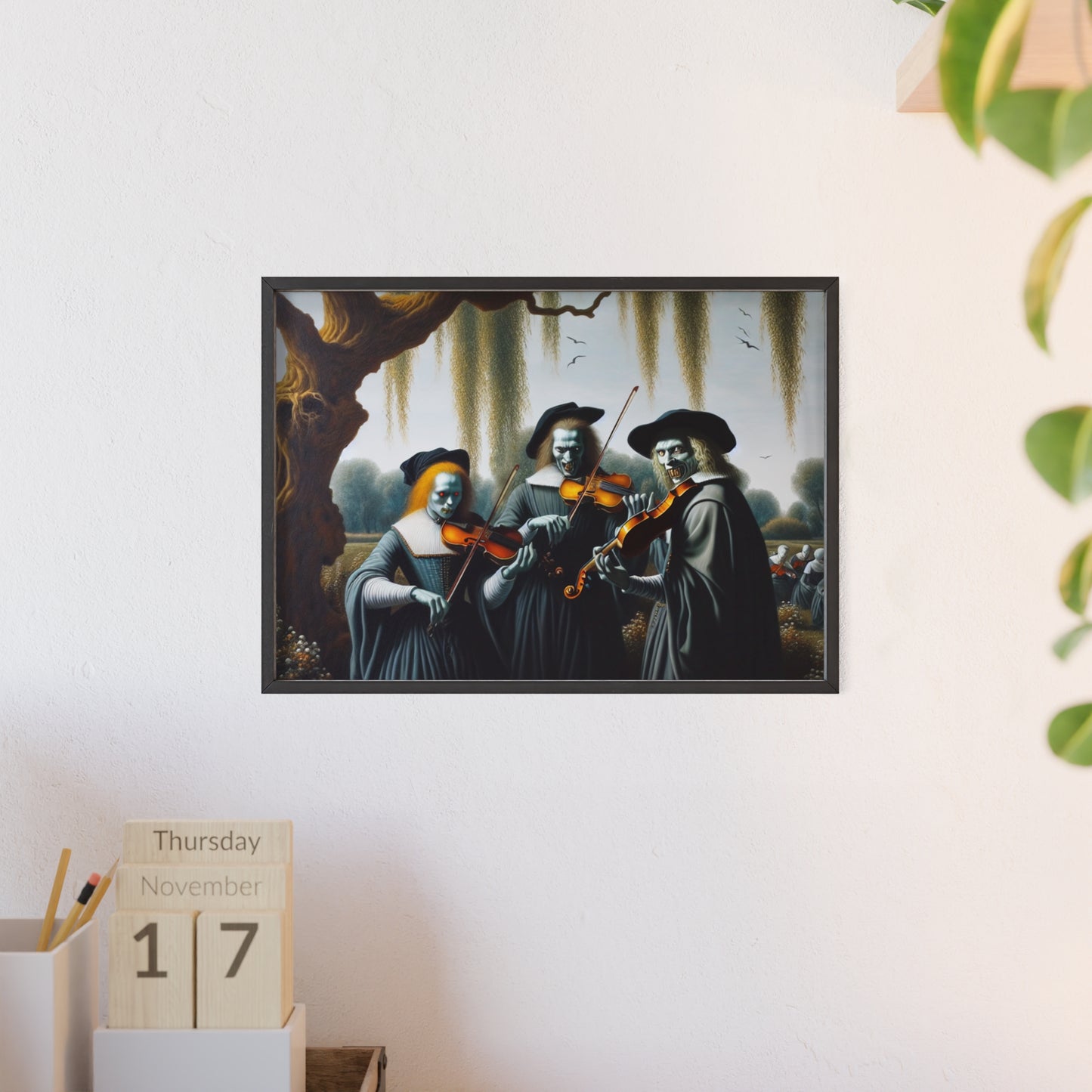 Framed Vermeer's Vampire Violinists Poster