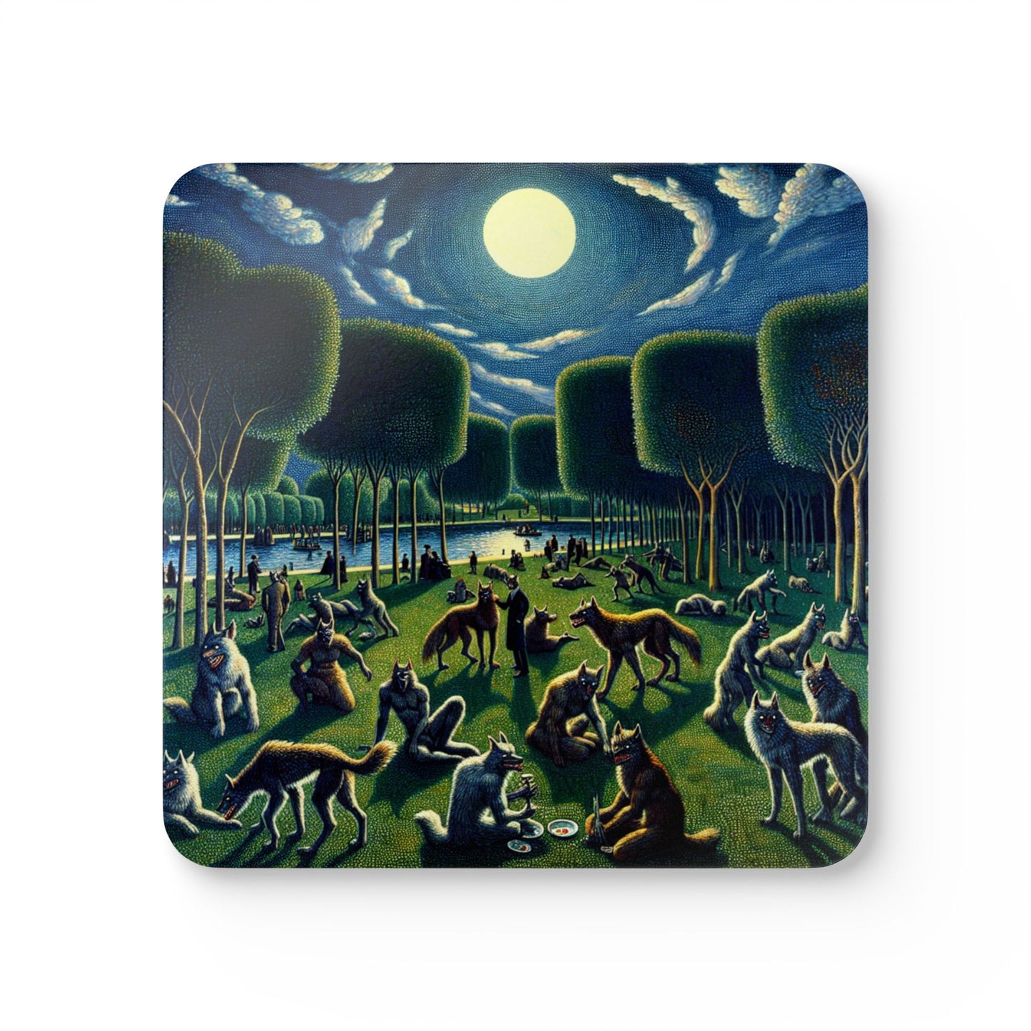 Werewolves at the Waterfront 4pc Coaster Set