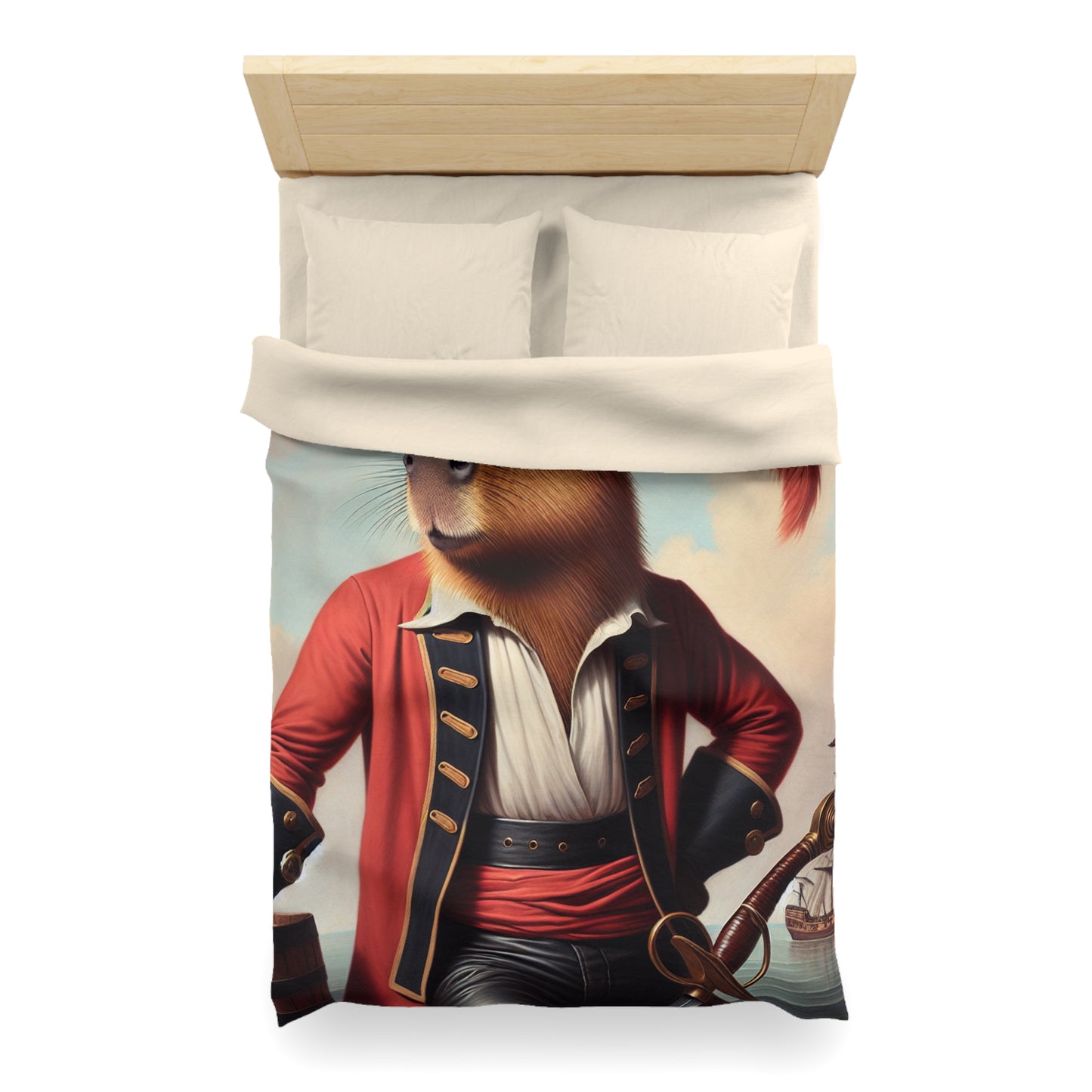 Captain Capybara Microfiber Duvet Cover