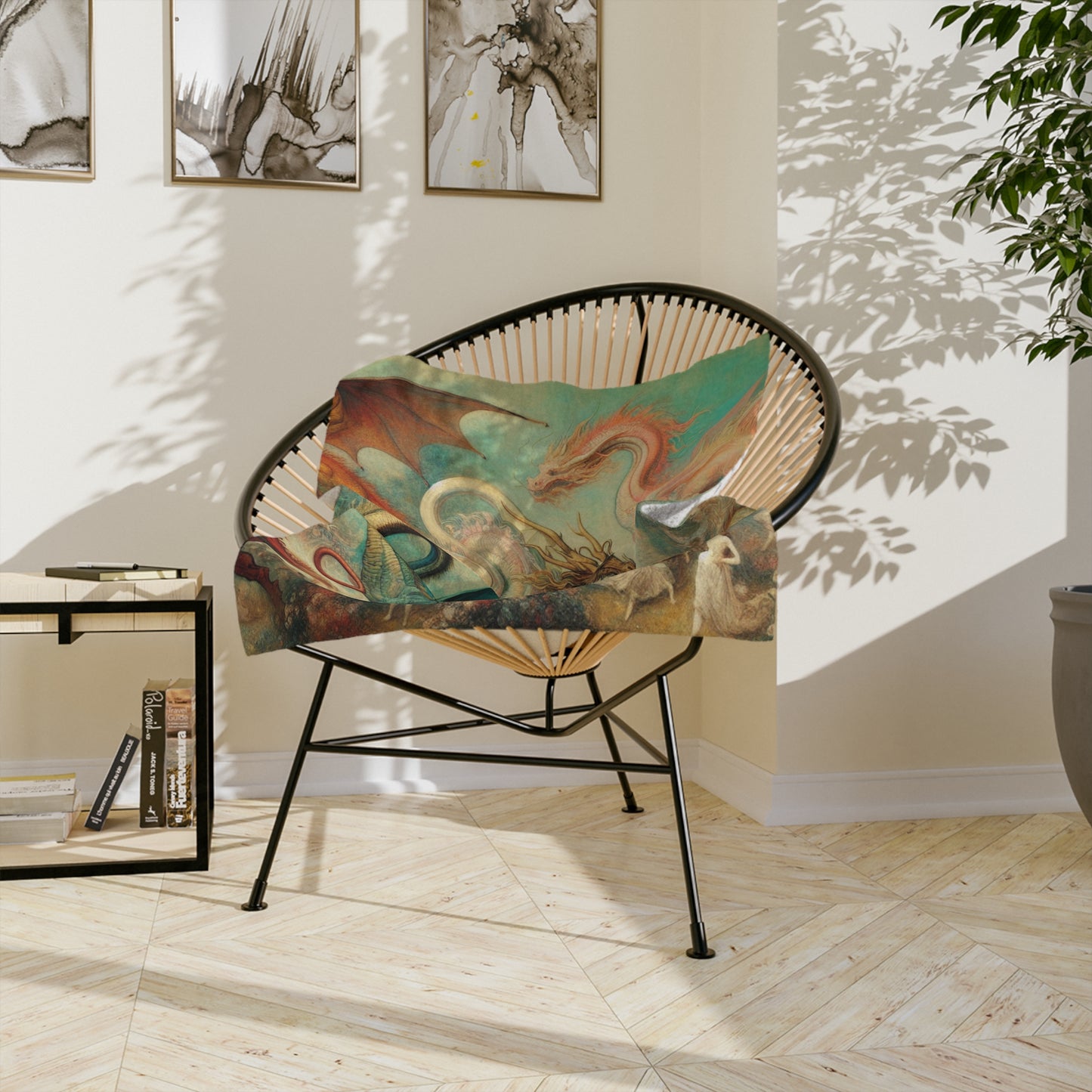 Degas Dreams of Dragons Velveteen Microfiber Blanket