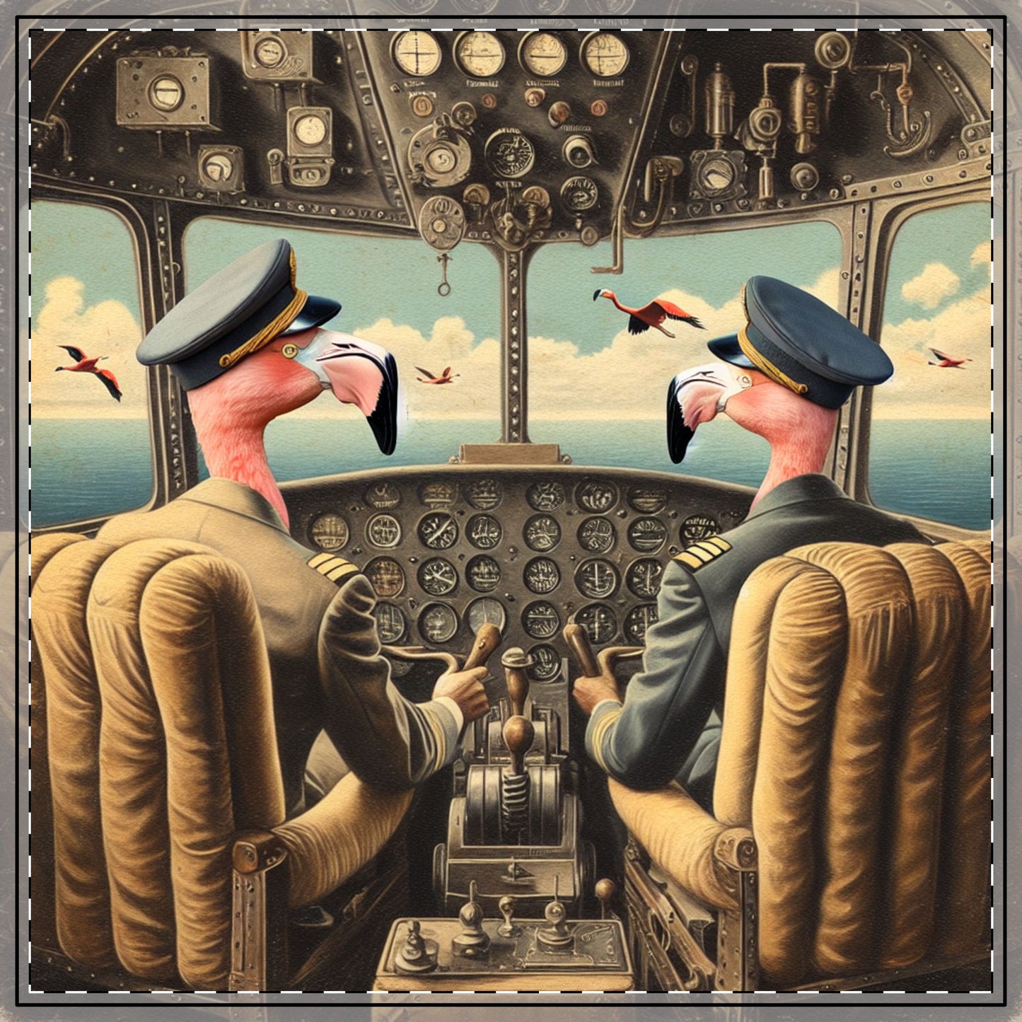 Flamingo Flight Deck Tablecloth