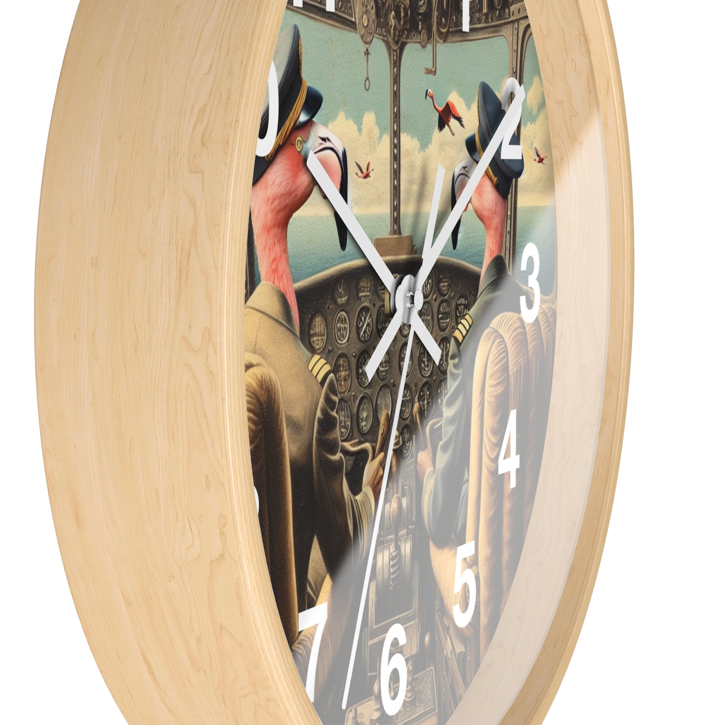 Flamingo Flight Deck Wall Clock
