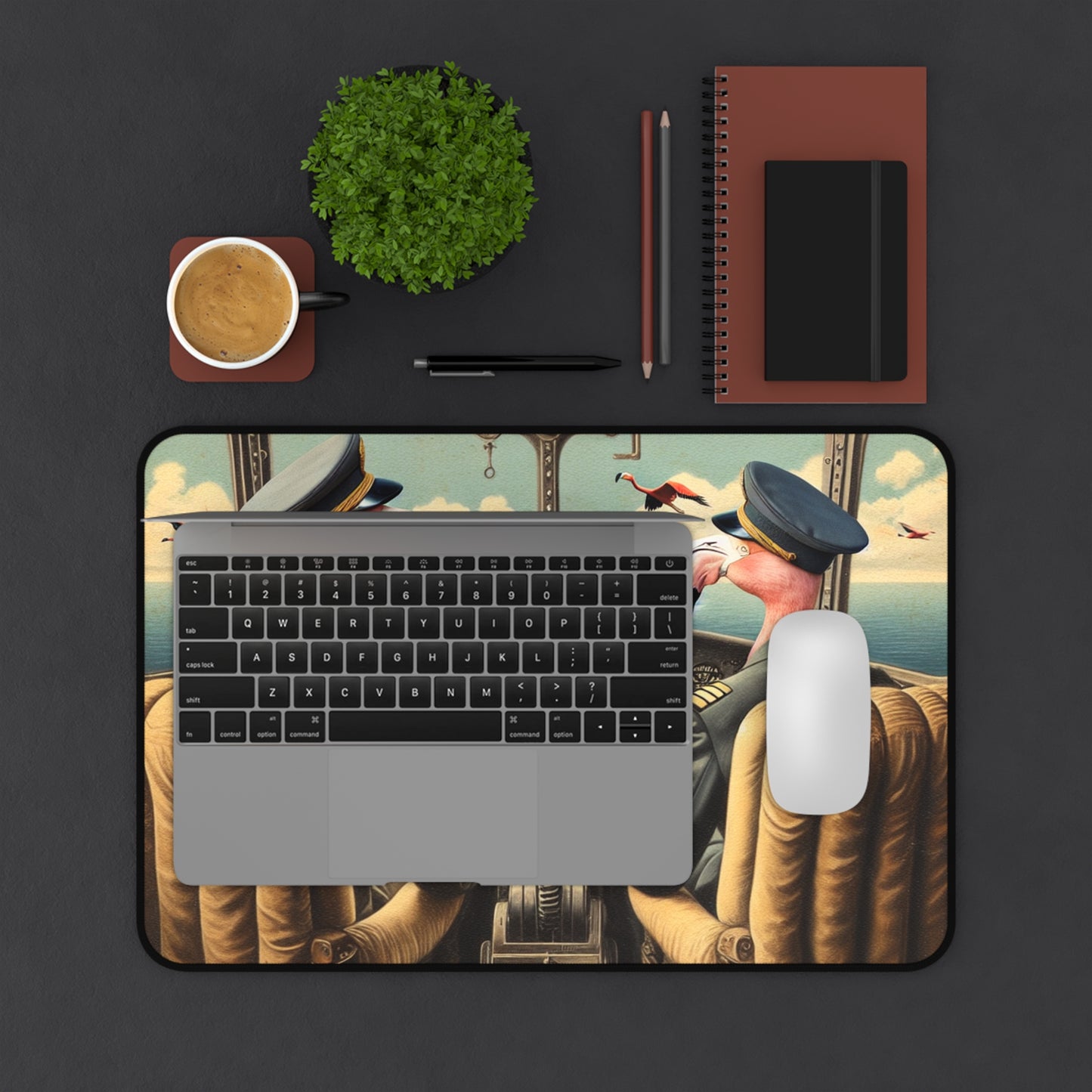 Flamingo Flight Deck Desk Mat