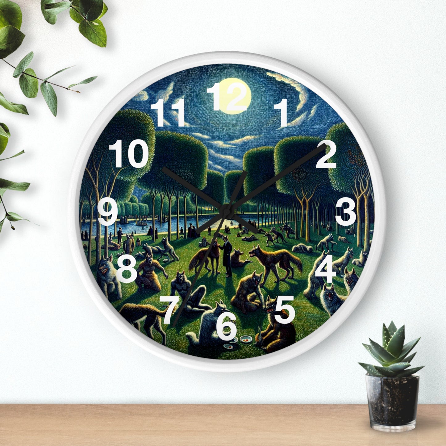Werewolves at the Waterfront Wall Clock