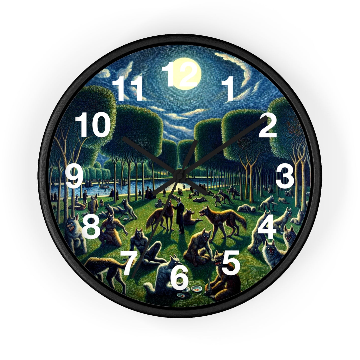 Werewolves at the Waterfront Wall Clock