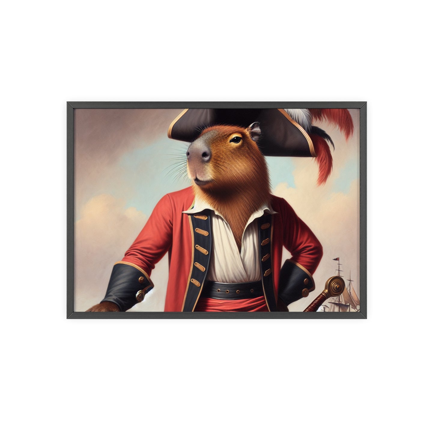 Framed Captain Capybara Poster