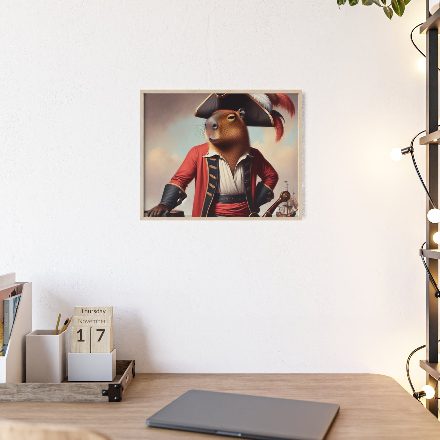 Framed Captain Capybara Poster