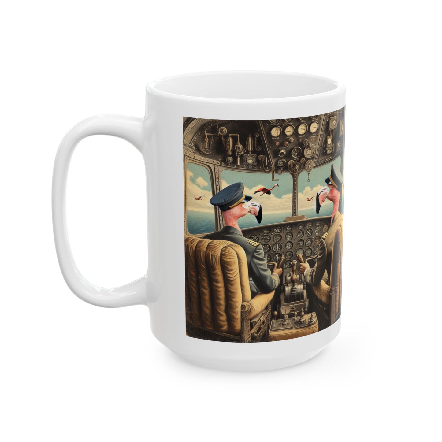 Flamingo Flight Deck Ceramic Mug