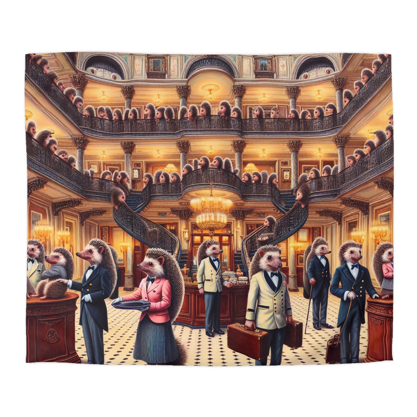 Hedgehog Hotel Microfiber Duvet Cover