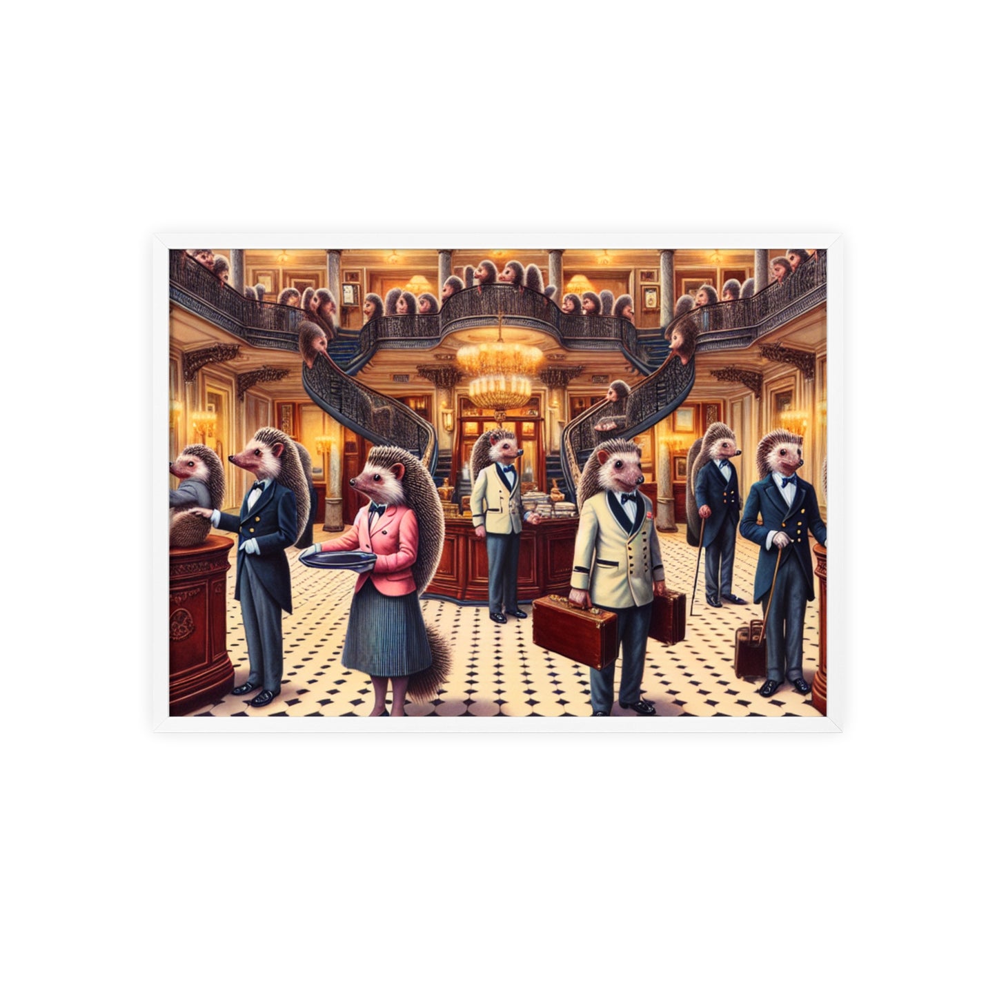 Framed Hedgehog Hotel Poster