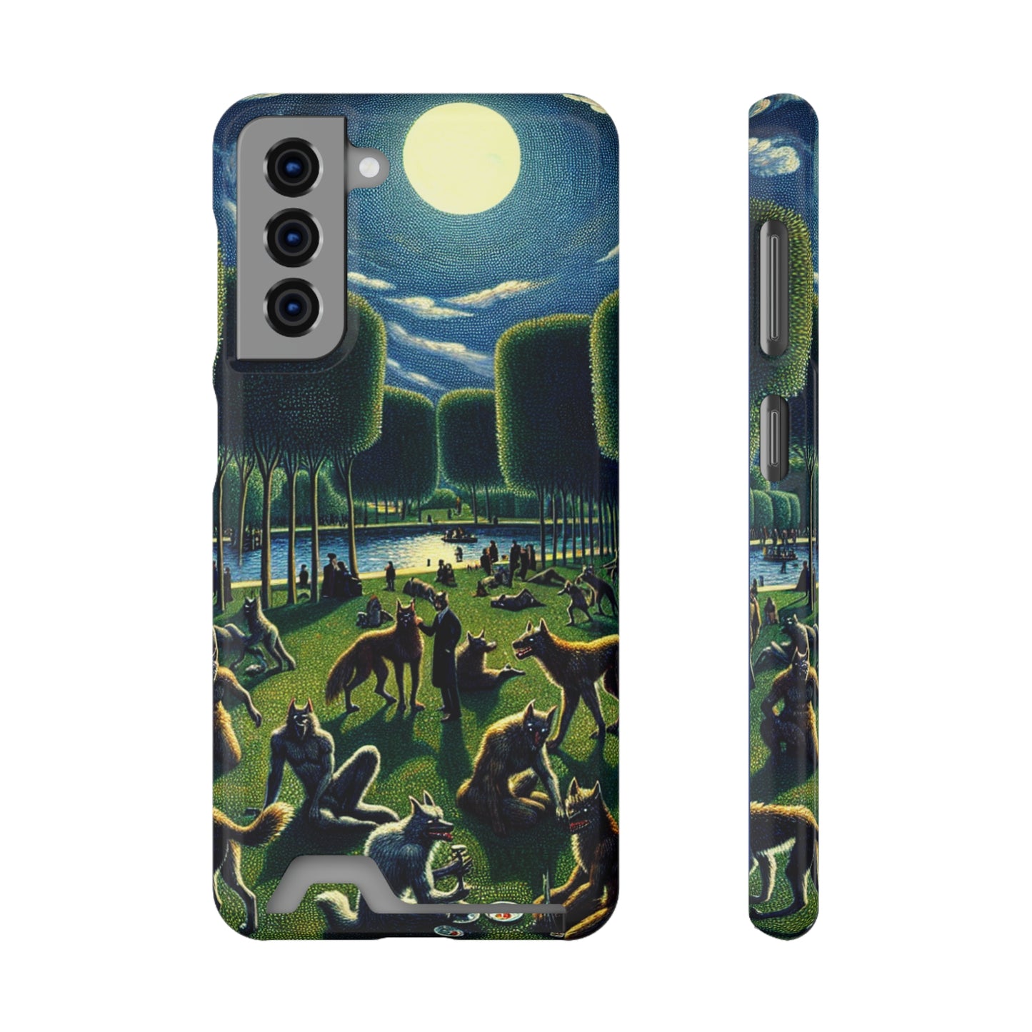 Werewolves at the Waterfront Phone Case with Card Holder - GALAXY