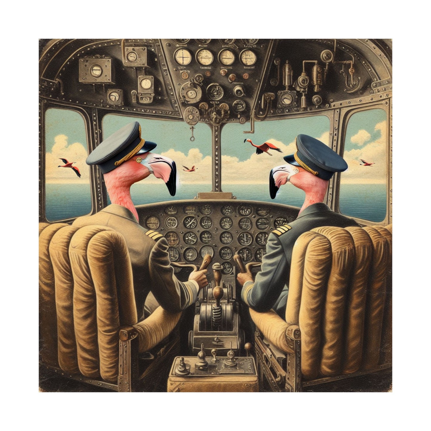 Flamingo Flight Deck Poster