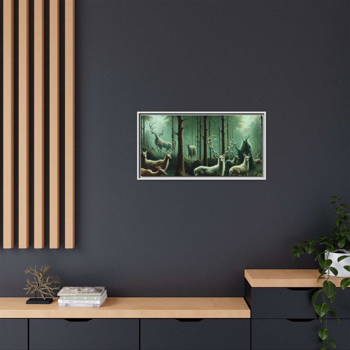 Wendigo Shepherd Canvas, Framed (Multi-color)