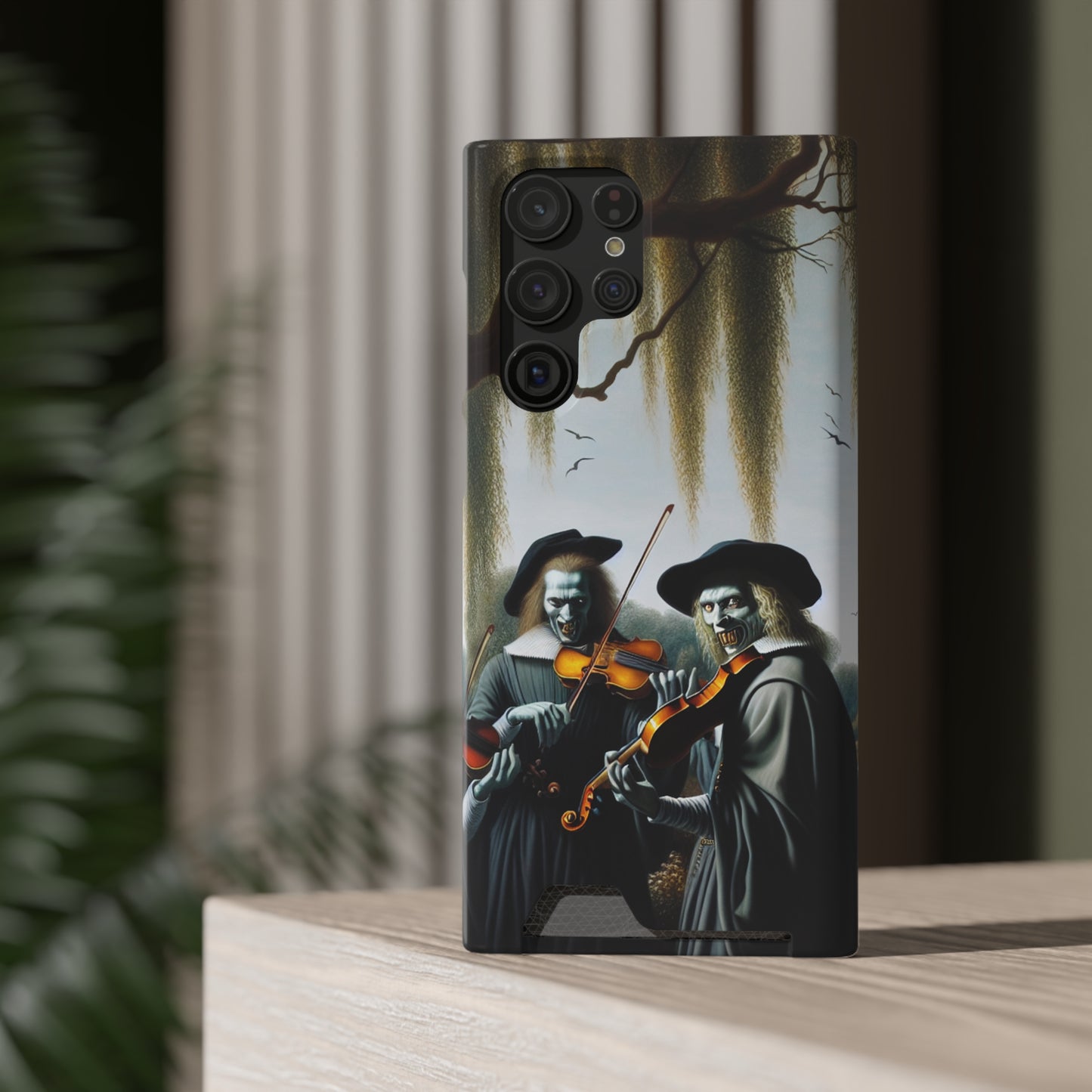 Vermeer's Vampire Violinists Phone Case with Card Holder - GALAXY