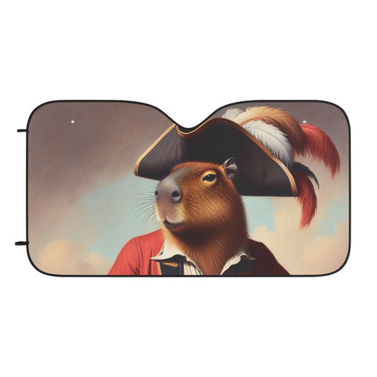 Captain Capybara Car Sun Shade