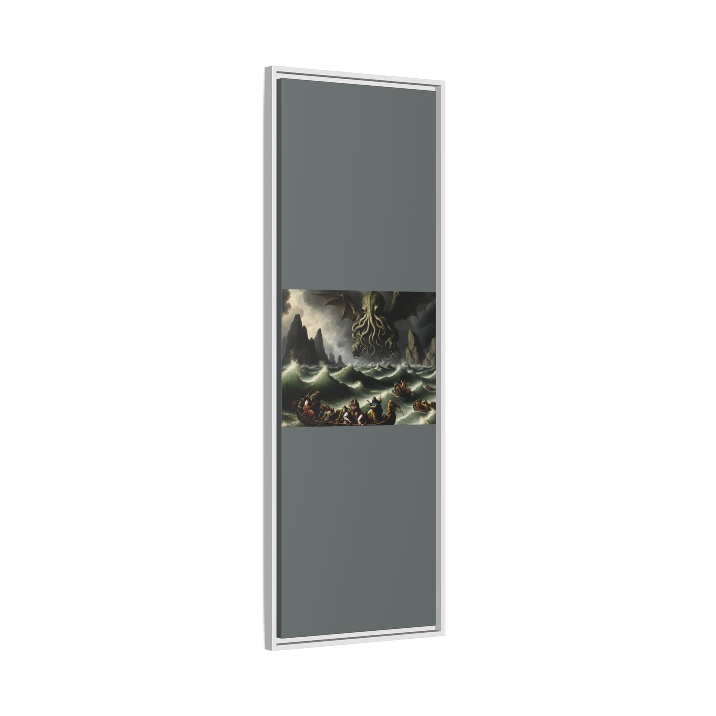 Cthulhu in the Storm Canvas, Framed (Multi-color)