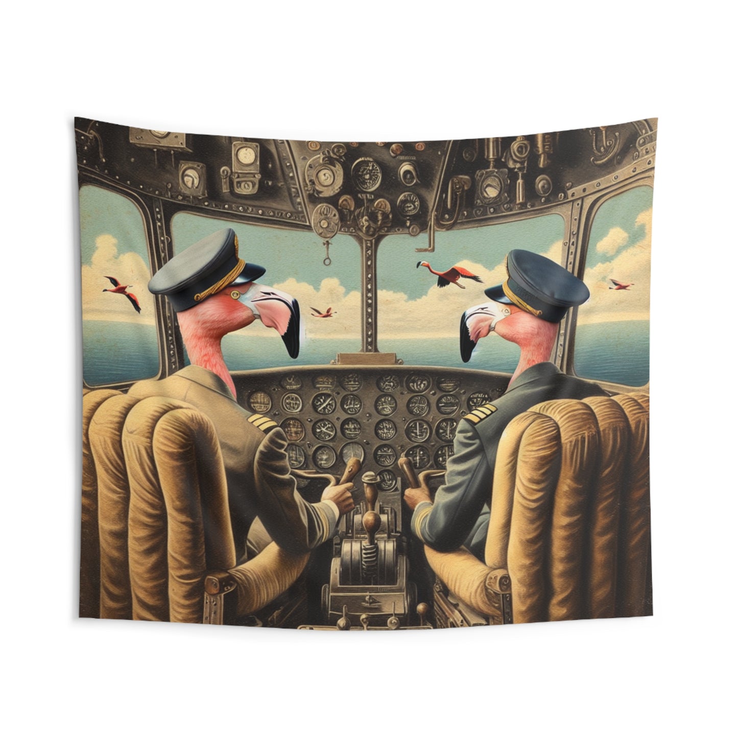 Flamingo Flight Deck Wall Tapestry