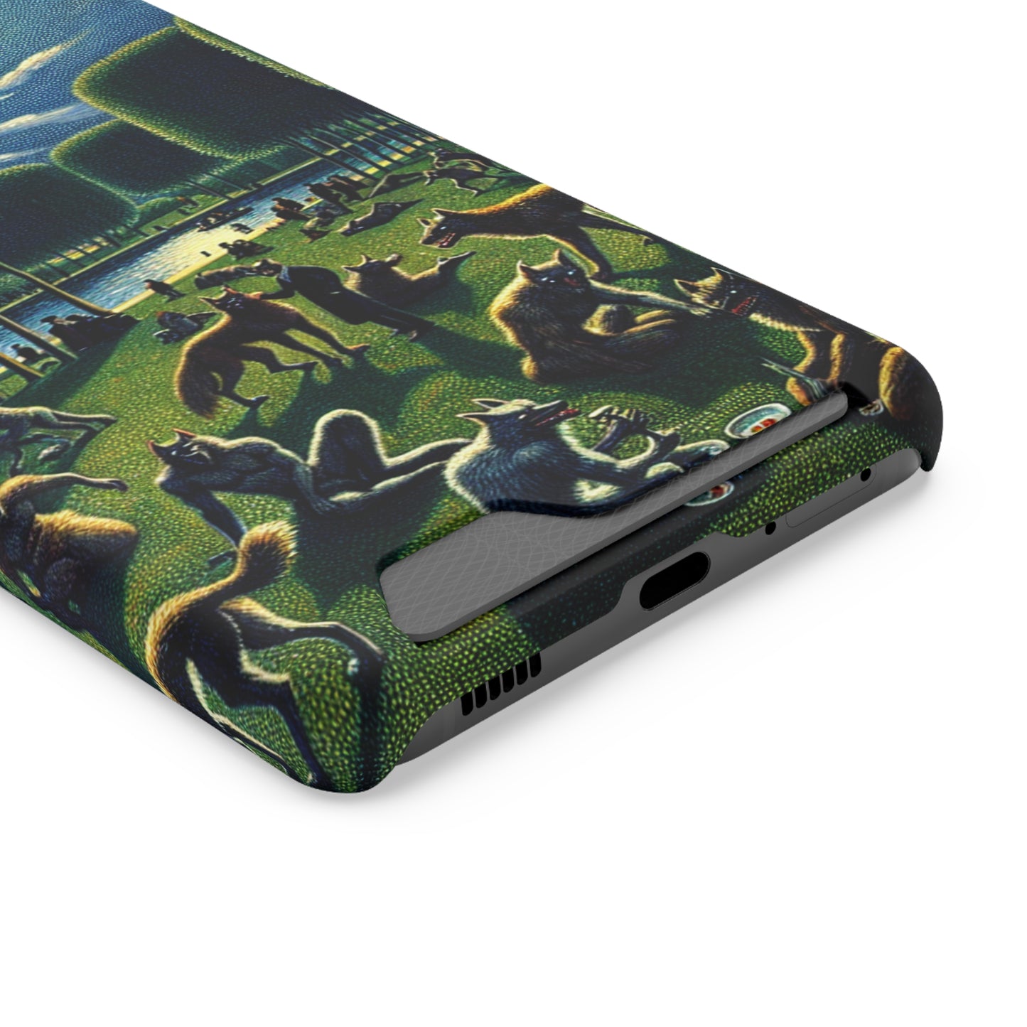 Werewolves at the Waterfront Phone Case with Card Holder - GALAXY
