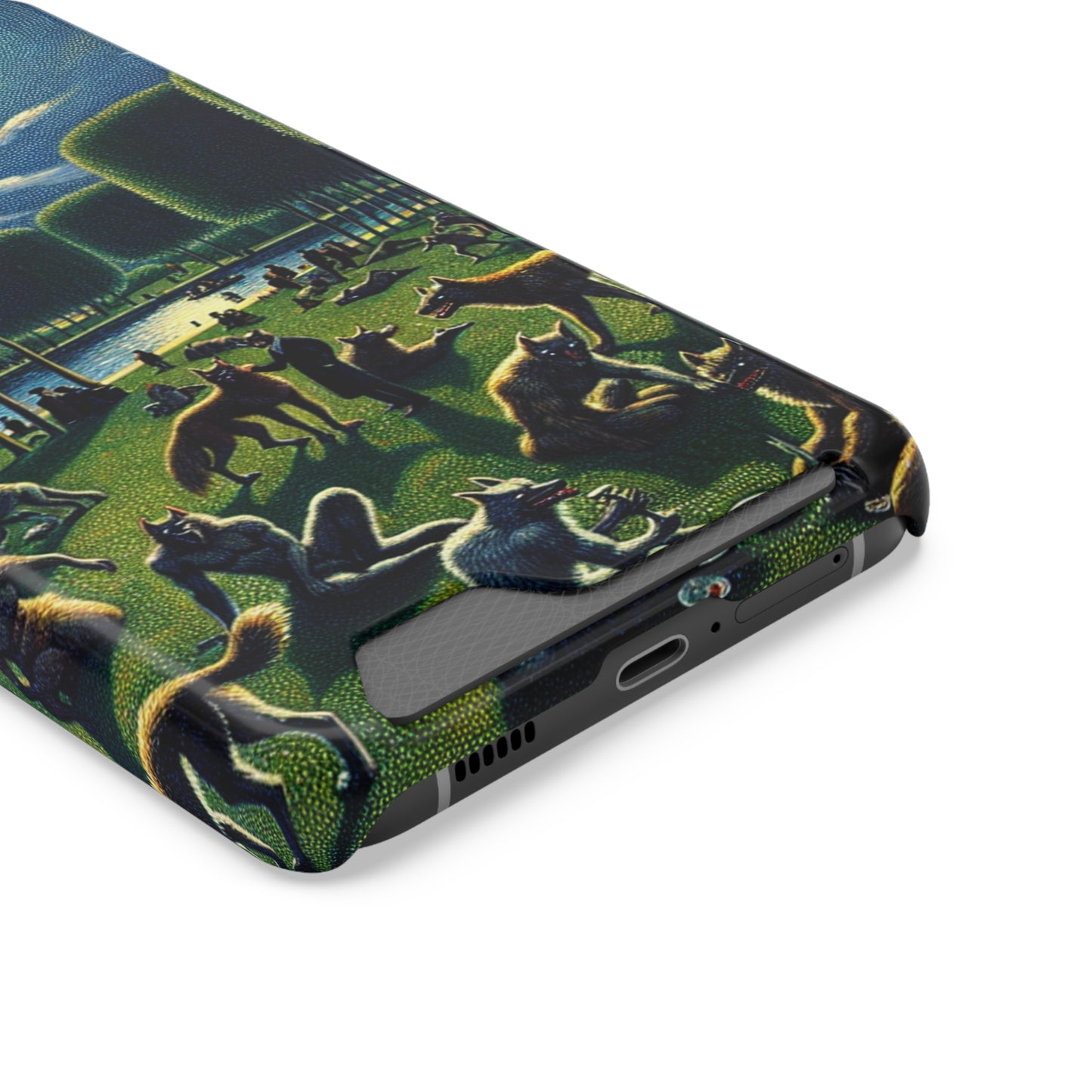 Werewolves at the Waterfront Phone Case with Card Holder - GALAXY