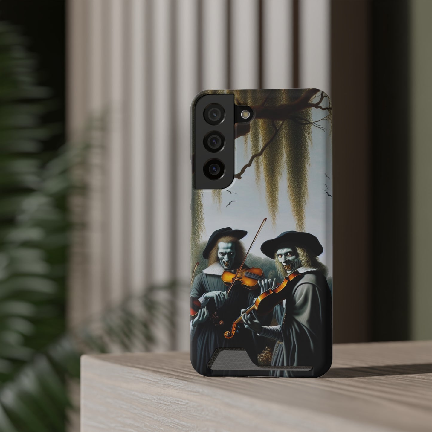 Vermeer's Vampire Violinists Phone Case with Card Holder - GALAXY