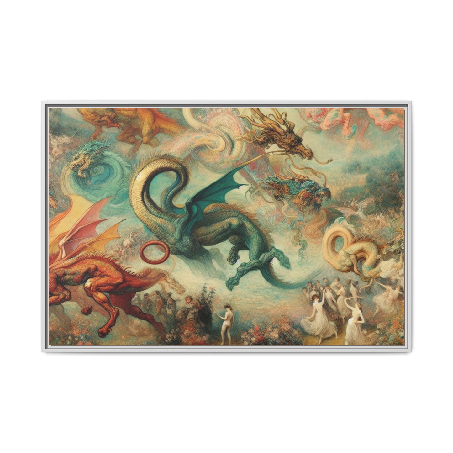 Degas Dreams of Dragons Canvas, Framed (Multi-color)