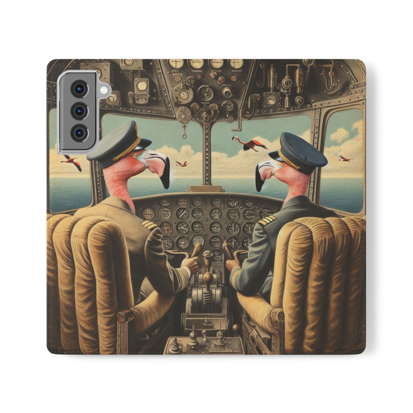 Flamingo Flight Deck Flip Case - iPhone/Galaxy