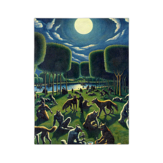 Werewolves at the Waterfront Velveteen Microfiber Blanket