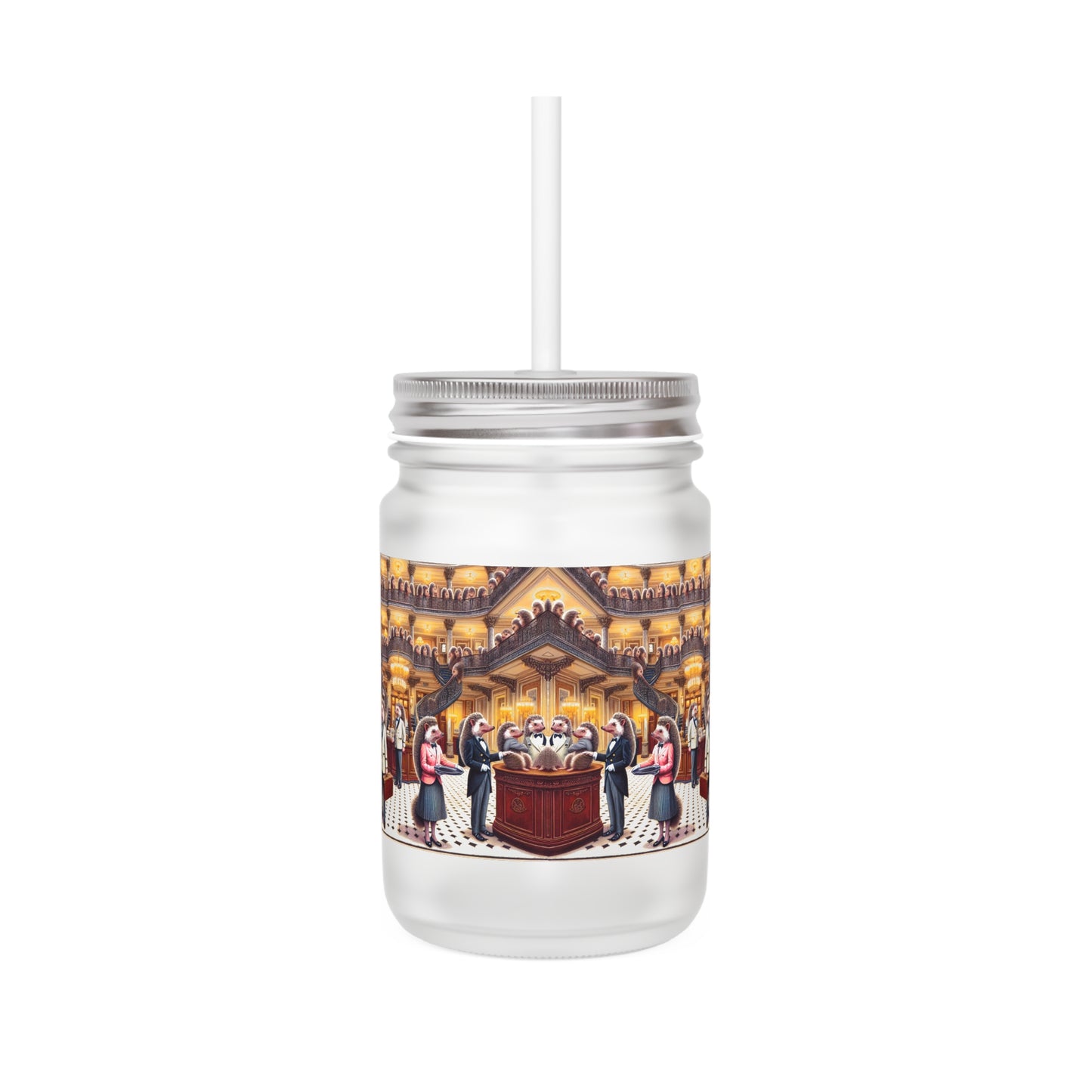 Hedgehog Hotel Mason Jar Tumbler